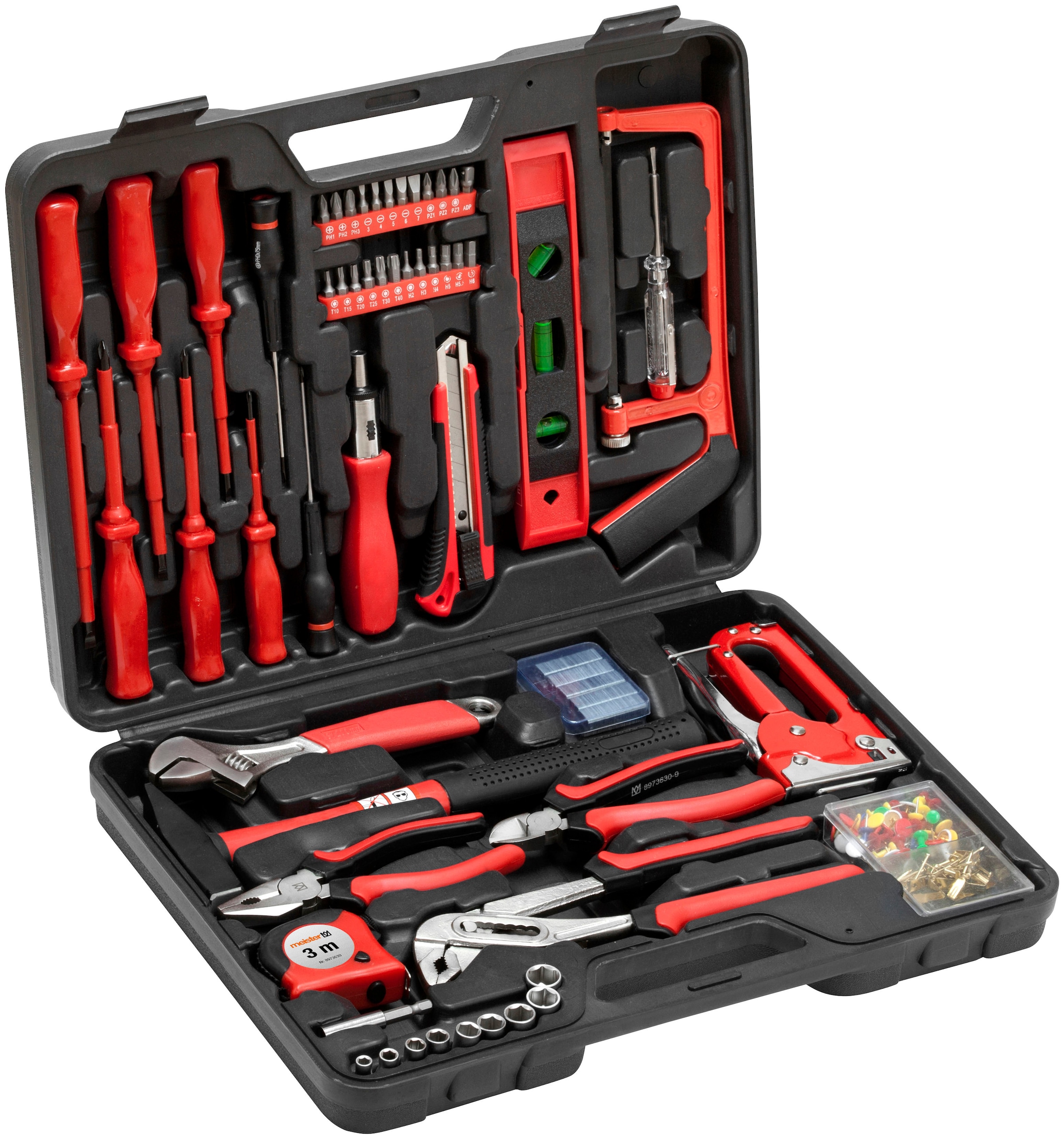 meister Werkzeugset »Haushaltskoffer / 8973630«, 60-teilig - Werkzeug-Set  für den täglichen Gebrauch jetzt im %Sale