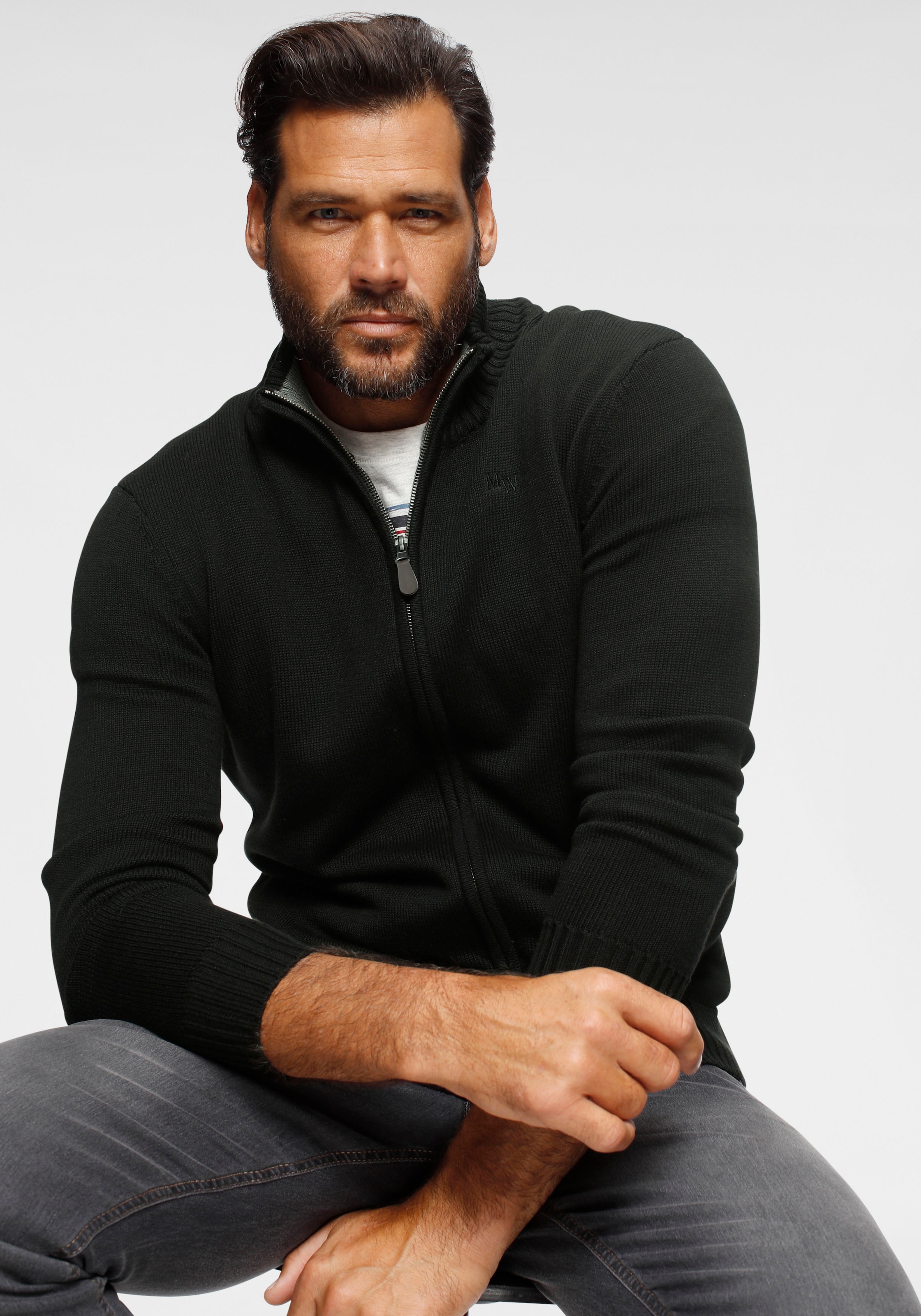 Man's World Strickjacke »neue Farben!«, aus Baumwollmischung
