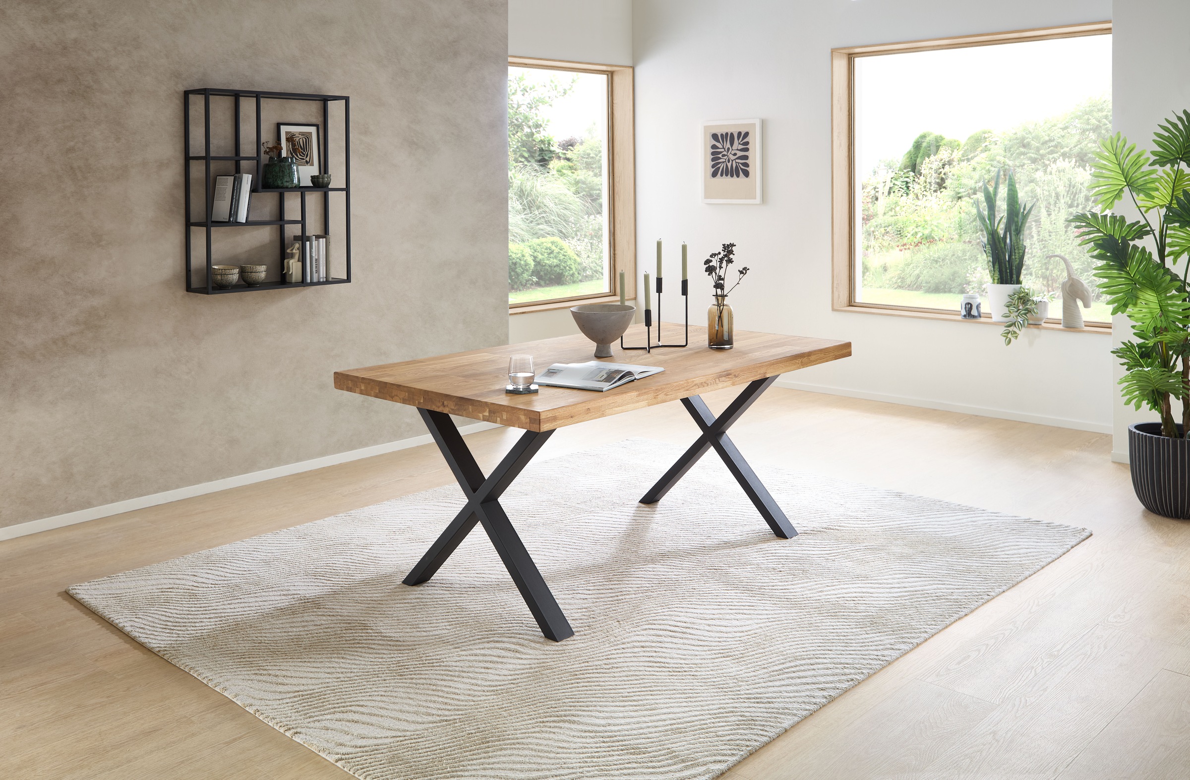 Stolkom Esstisch »Chris Esszimmertisch Eiche Massivholz, BxHxT 110x47x70 cm günstig online kaufen