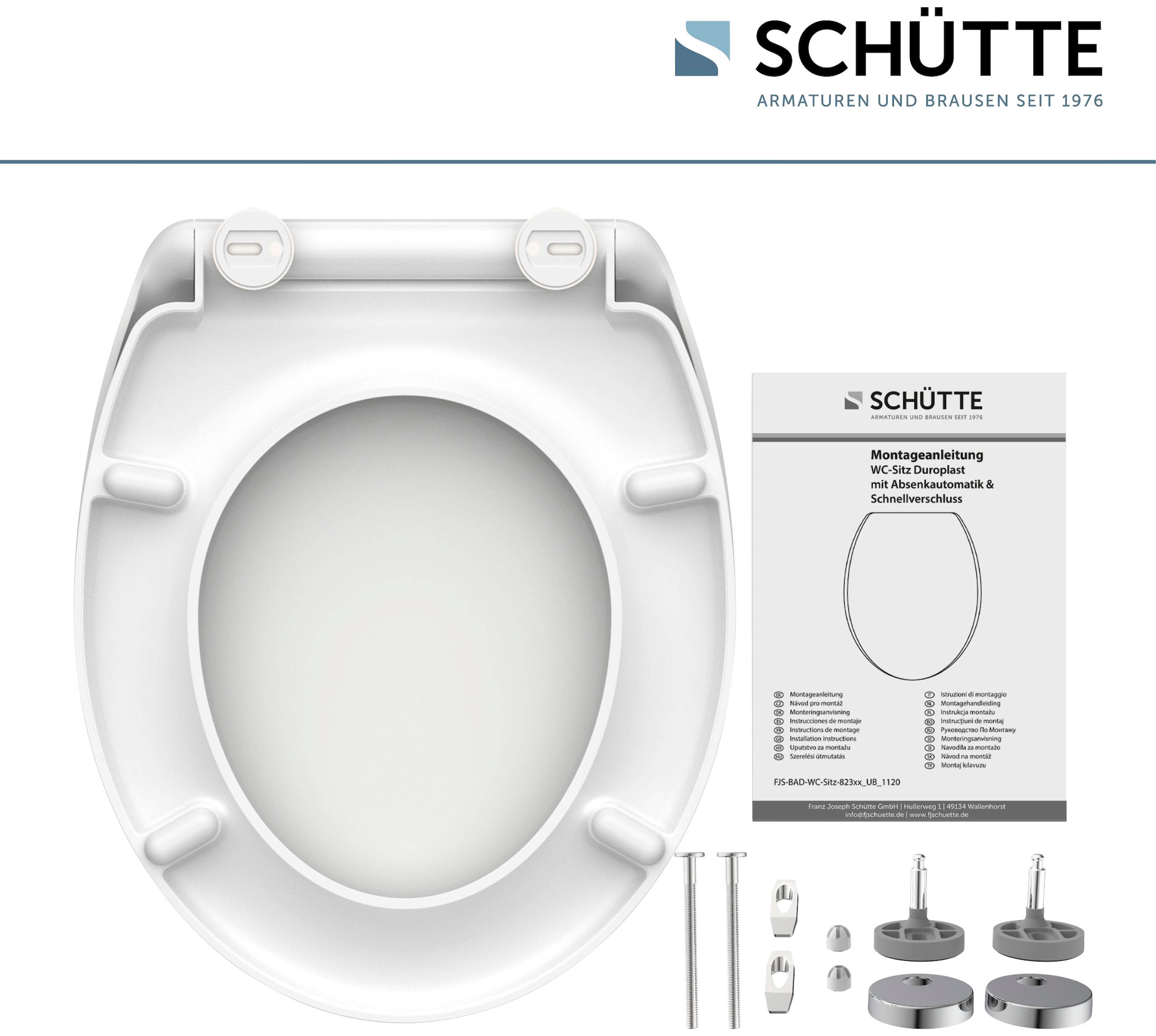 Schütte WC-Sitz, mit Absenkautomatik und Schnellverschlusstechnik