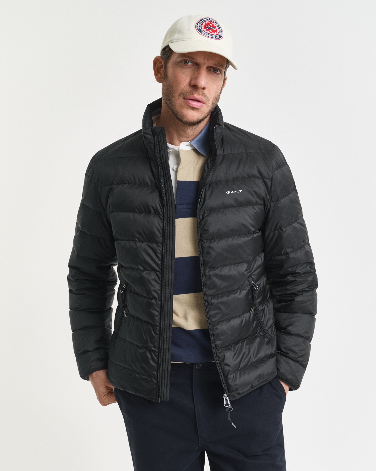 Gant Steppjacke »LIGHT DOWN JACKET« 2-Wege-Reißverschluss, Übergangsjacke, regular fit
