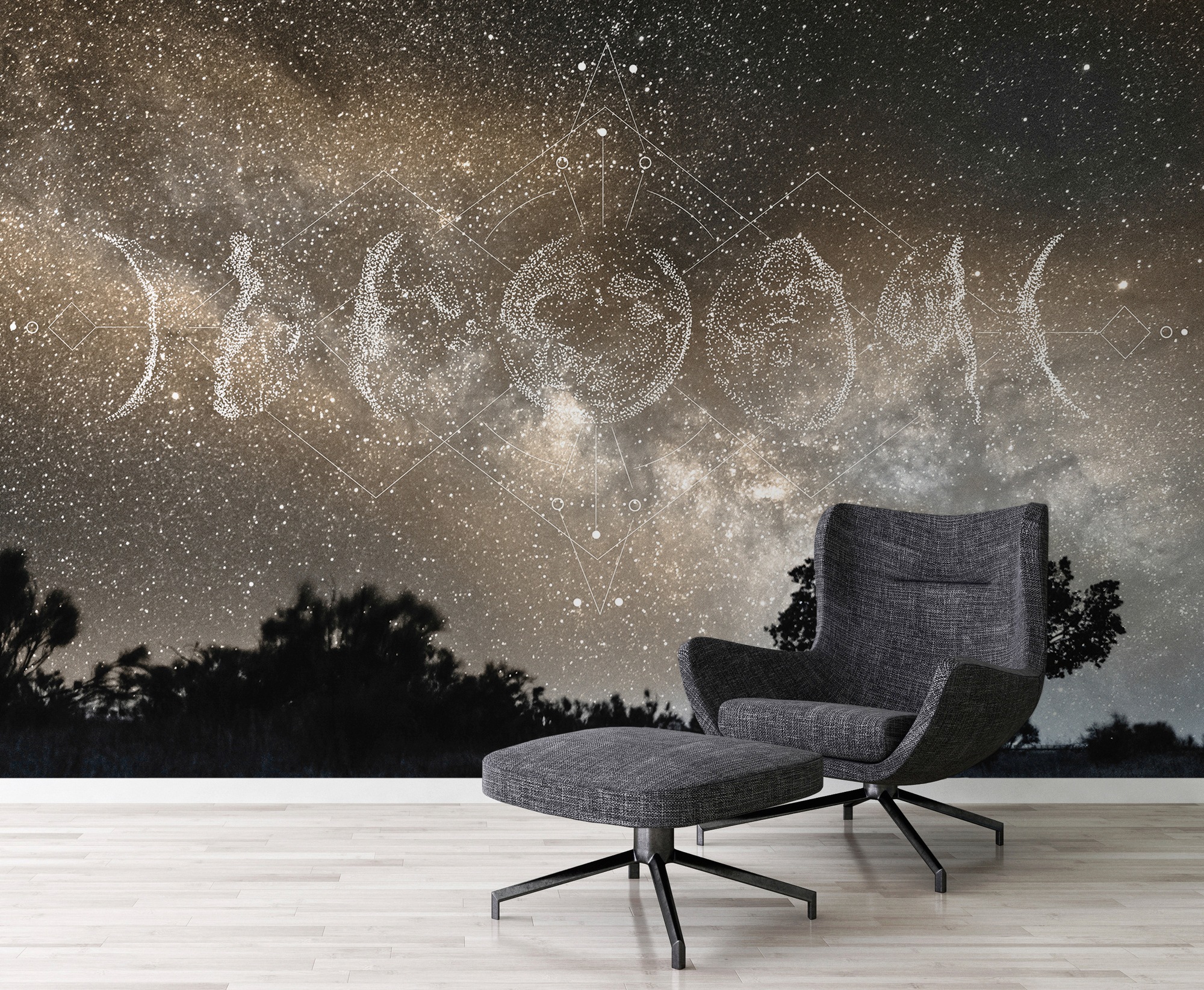 Architects Paper Fototapete »Atelier 47 Moon Phases 1« kontrastfarbene Deta günstig online kaufen