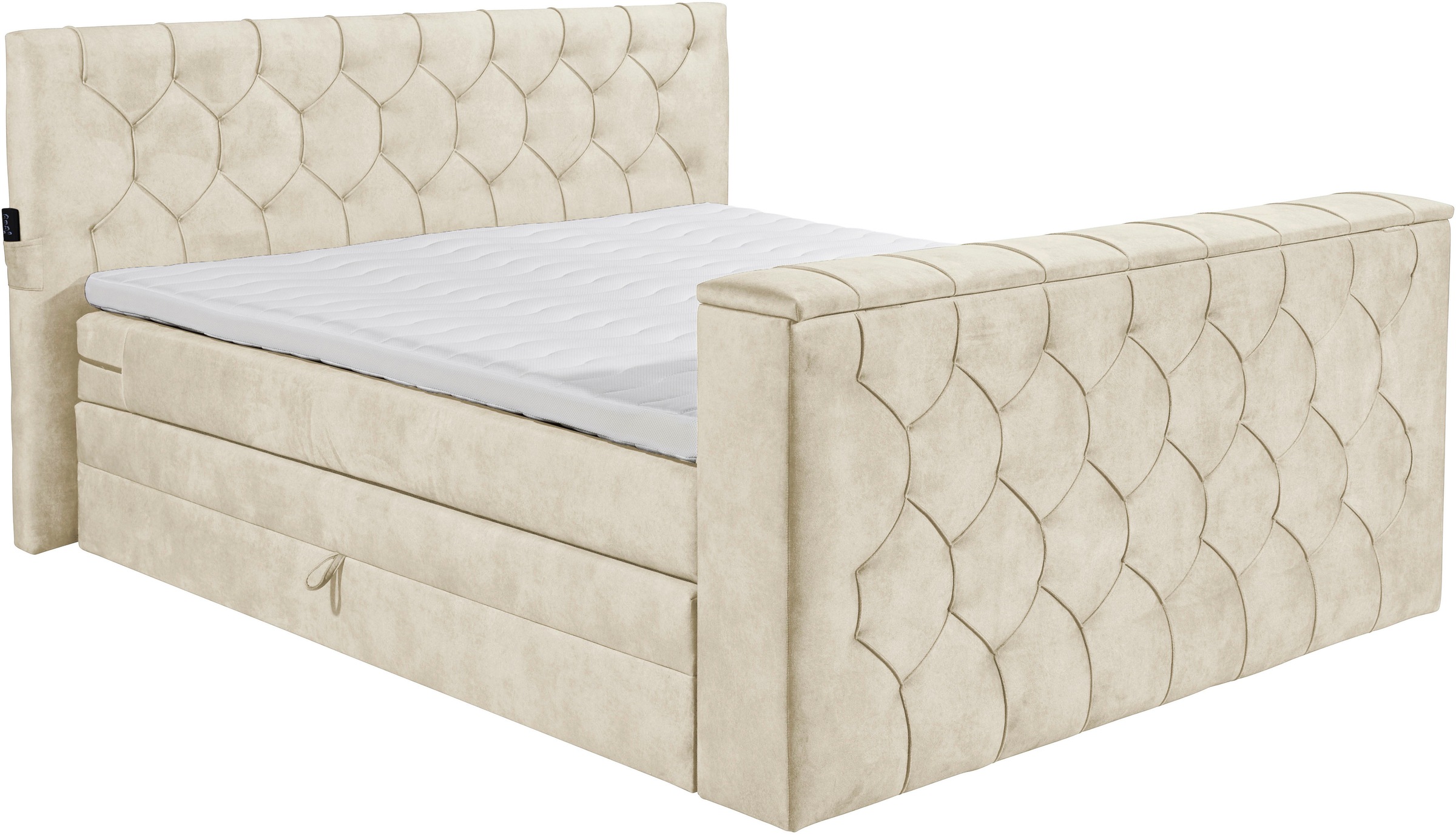 ED EXCITING DESIGN Boxspringbett »Springdale«, mit Bettkasten, motorisierte günstig online kaufen