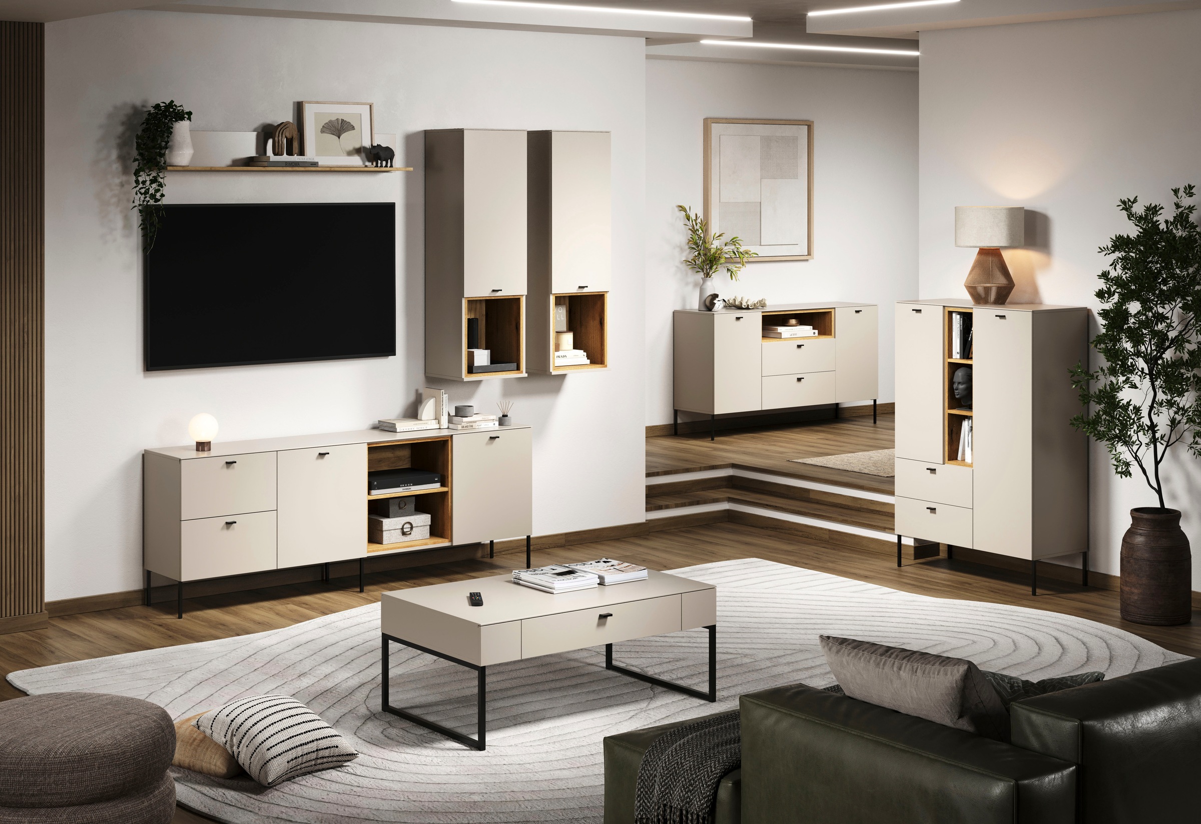 Places of Style Couchtisch »San Pedro«, (1 St.), Sofatisch mit großer Soft-Close Schublade - (B/T/H) 110/68/45 cm