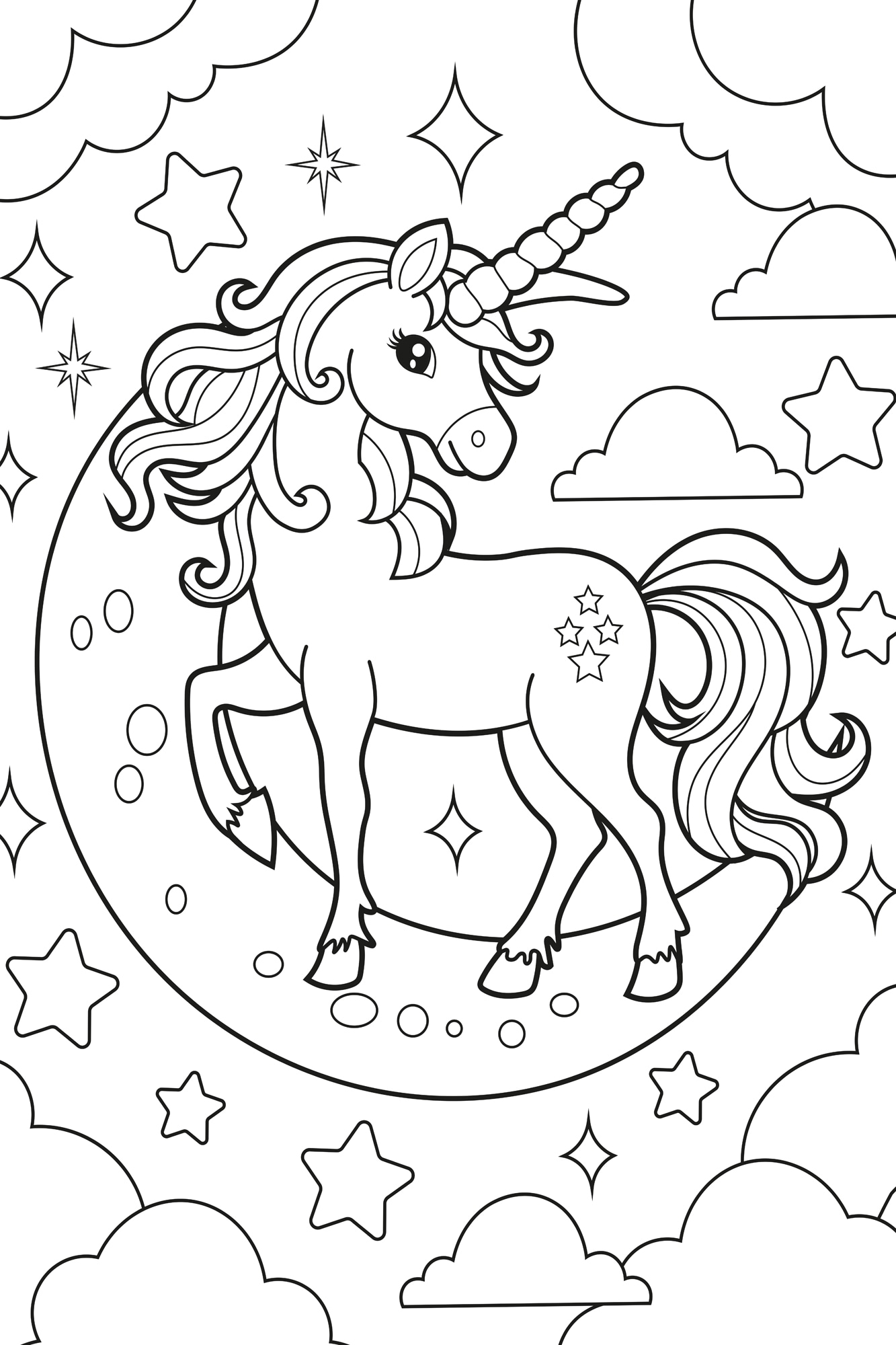 queence Wandsticker »Einhorn am Himmel«, (1 St.), DIY-Wandsticker zum Bemal günstig online kaufen