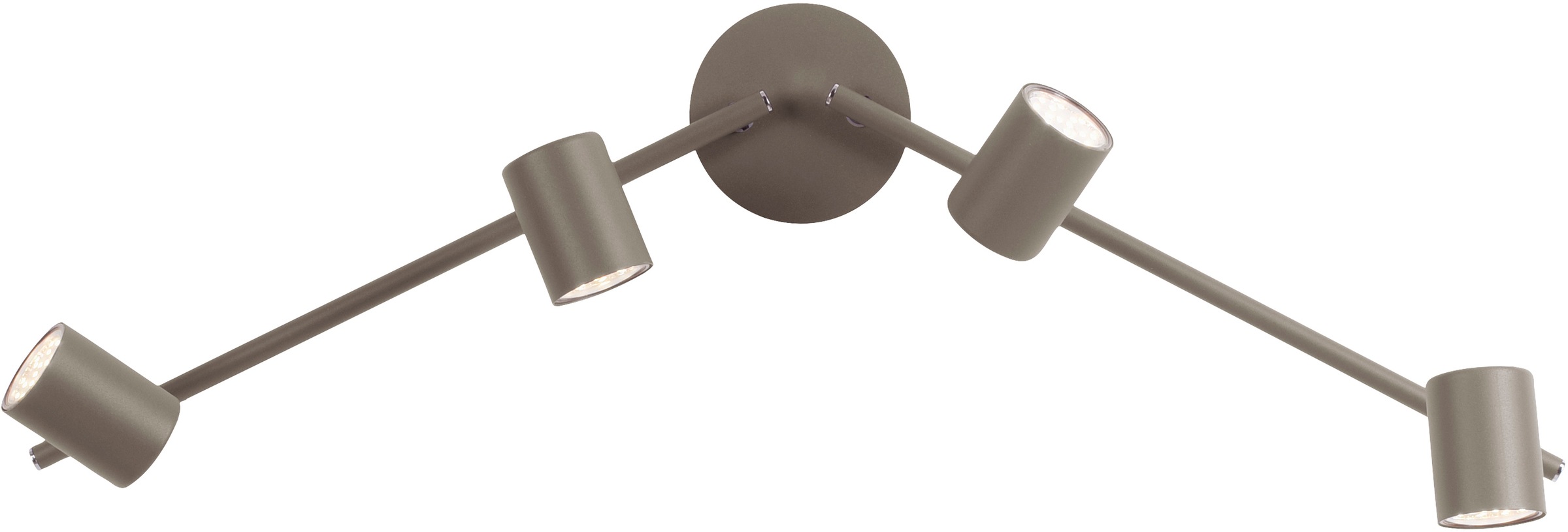 my home LED Deckenleuchte »Maci«, 4 flammig, Leuchtmittel GU10 | Leuchtmittel wechselbar, schlichtes Design, warmweißes LED-Licht, dreh- und schwenkbare Spots