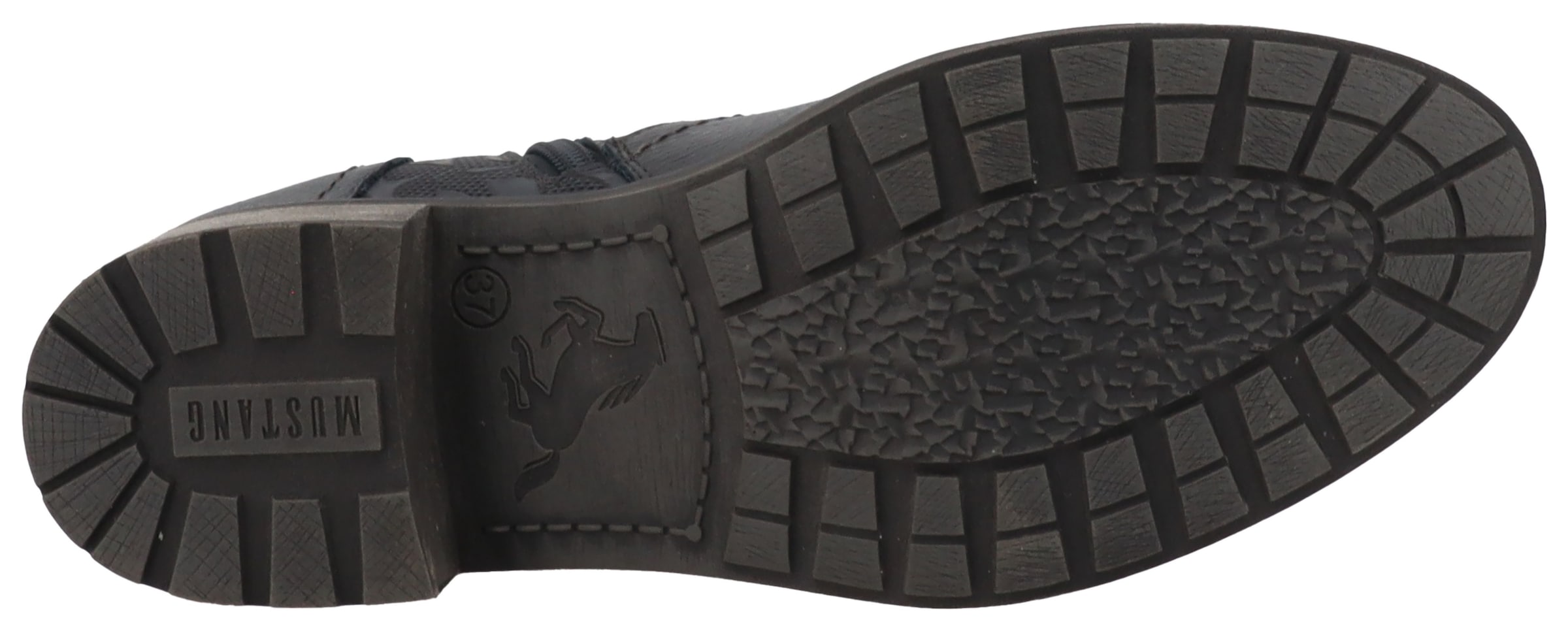 Mustang Shoes Winterstiefelette »Fabienne«  Biker Boots mit Blockabsatz und Zierriemchen