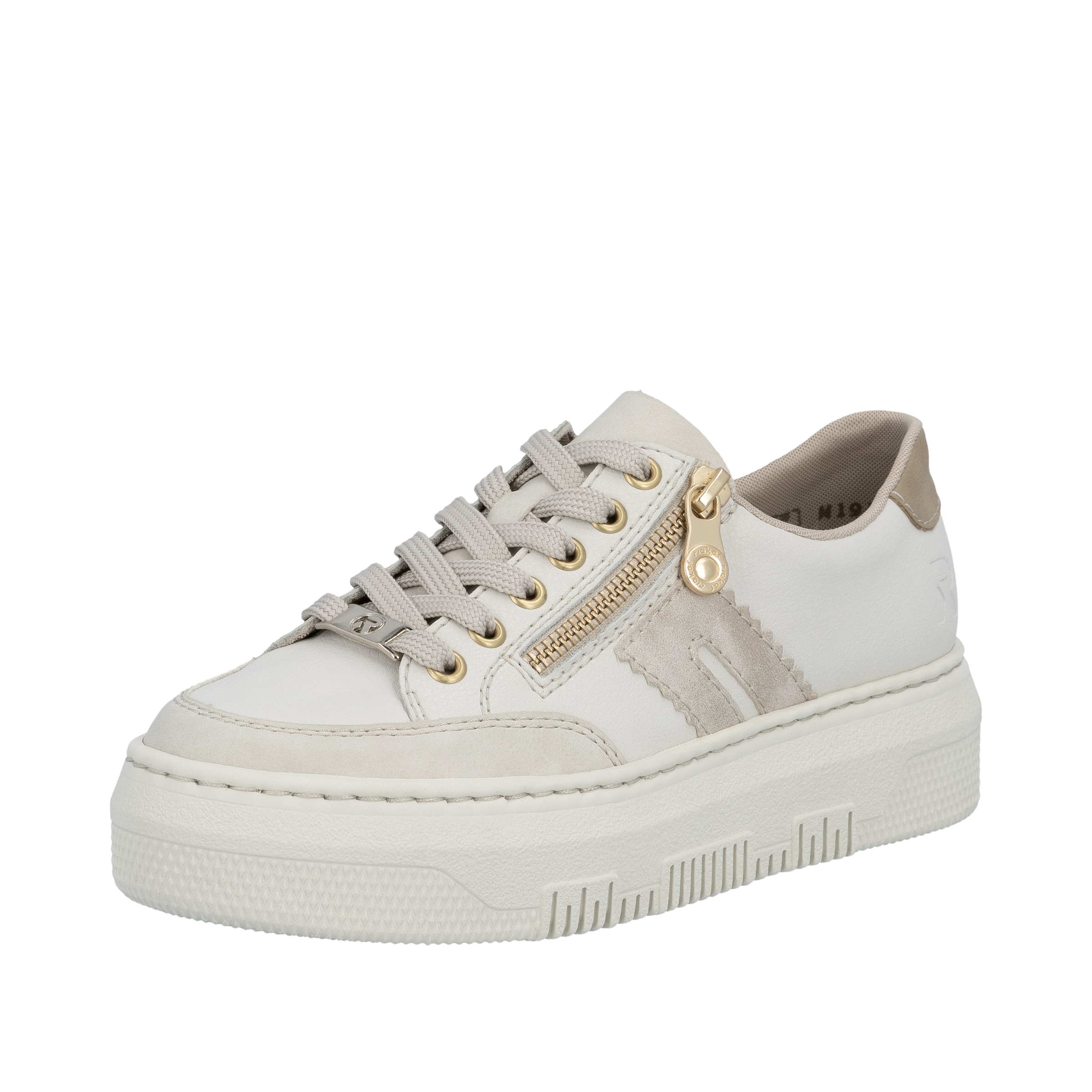 Rieker Plateausneaker  Schnürschuh, Halbschuh, Freizeitschuh mit seitlichem Reißverschluss