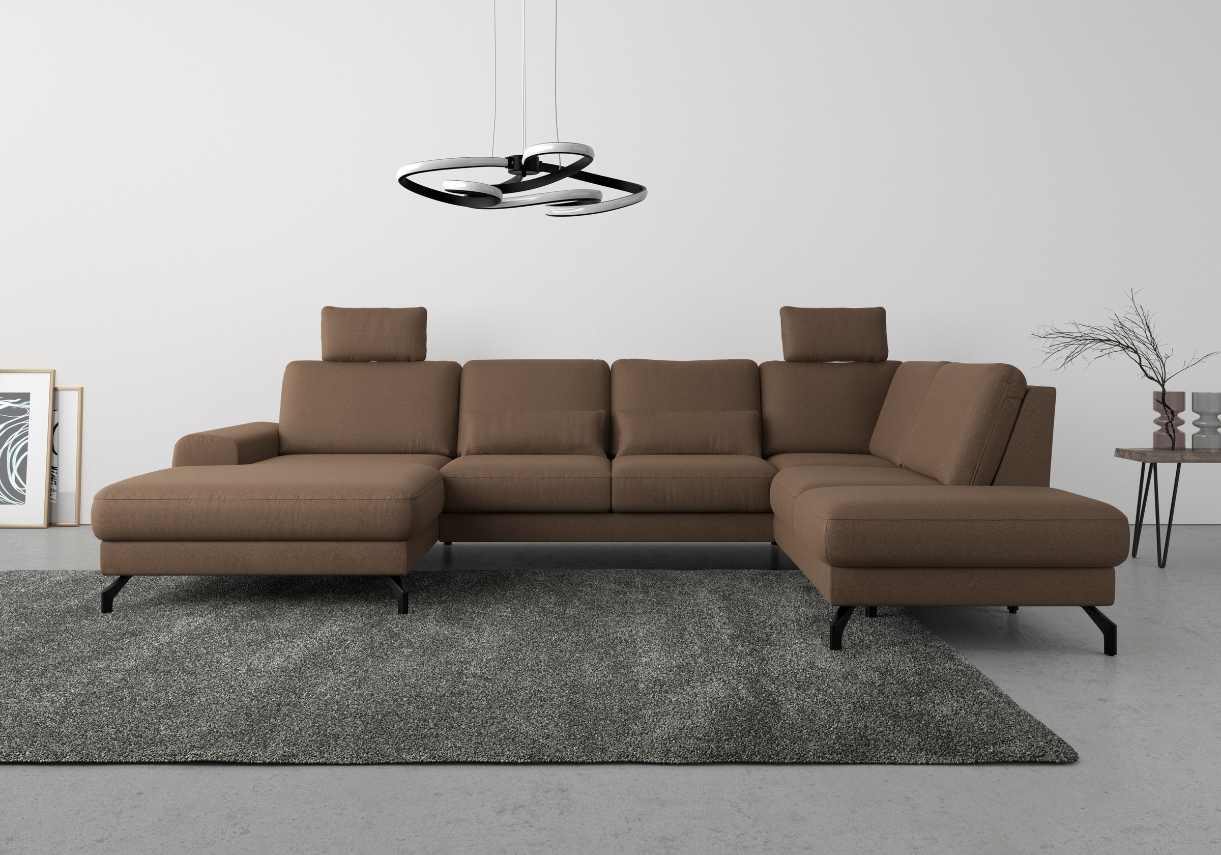 sit&more Wohnlandschaft »Cinturo U-Form«, inklusive Sitztiefenverstellung u günstig online kaufen