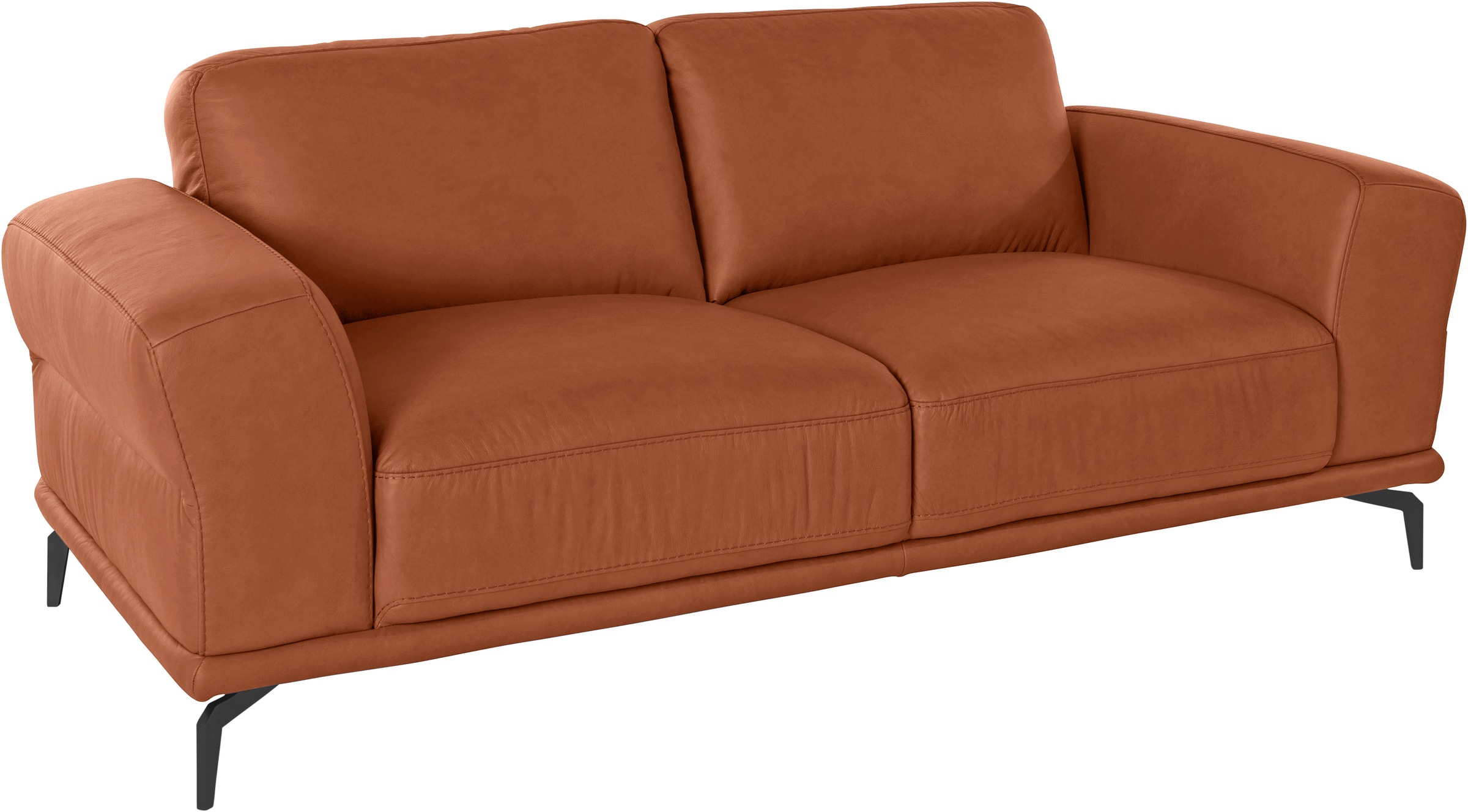 W.SCHILLIG 2-Sitzer »montanaa« mit Metallfüßen in Schwarz pulverbeschichtet günstig online kaufen