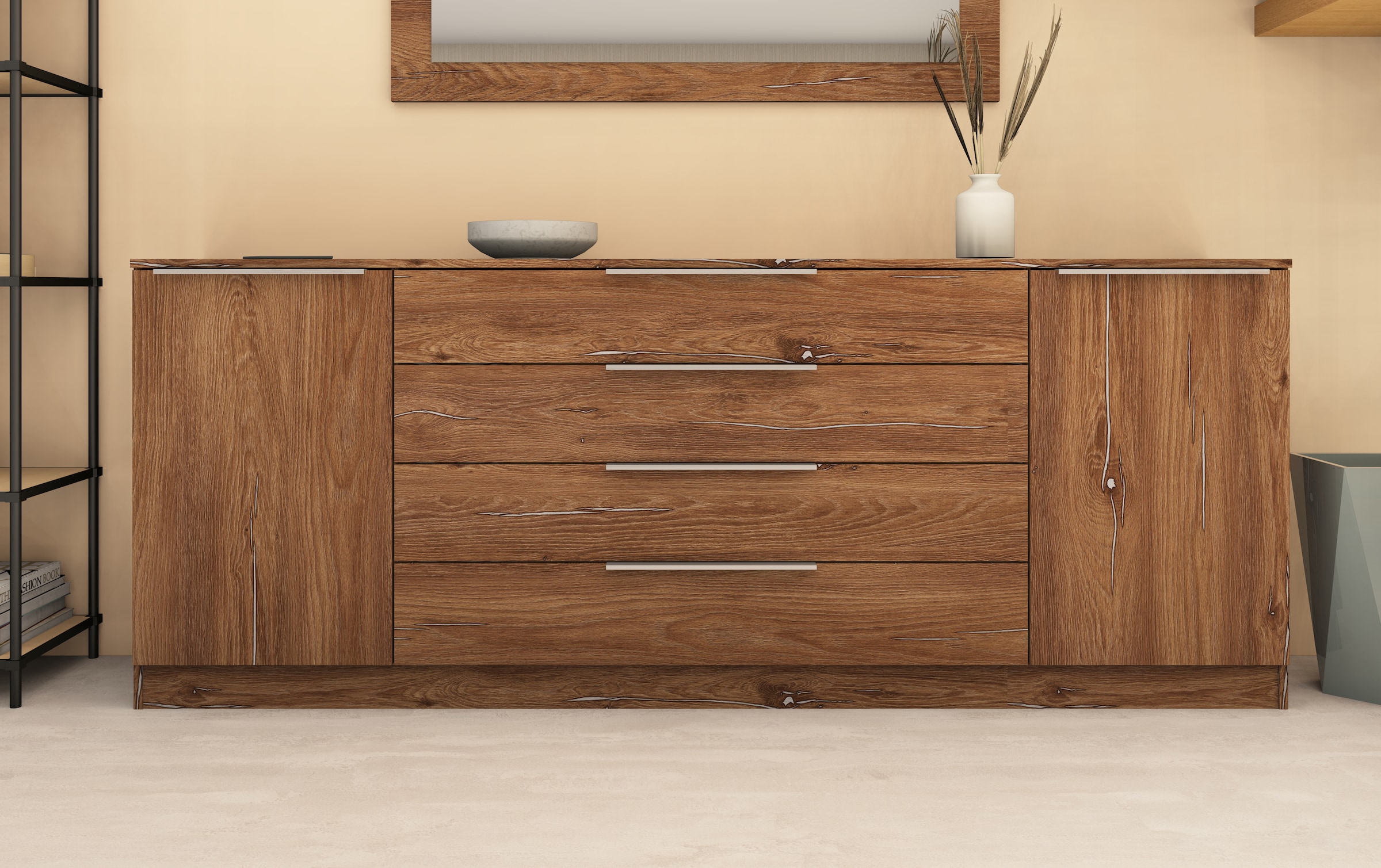borchardt Möbel Kommode »Oliva«, Breite 200 cm, mit 4 Schubkästen