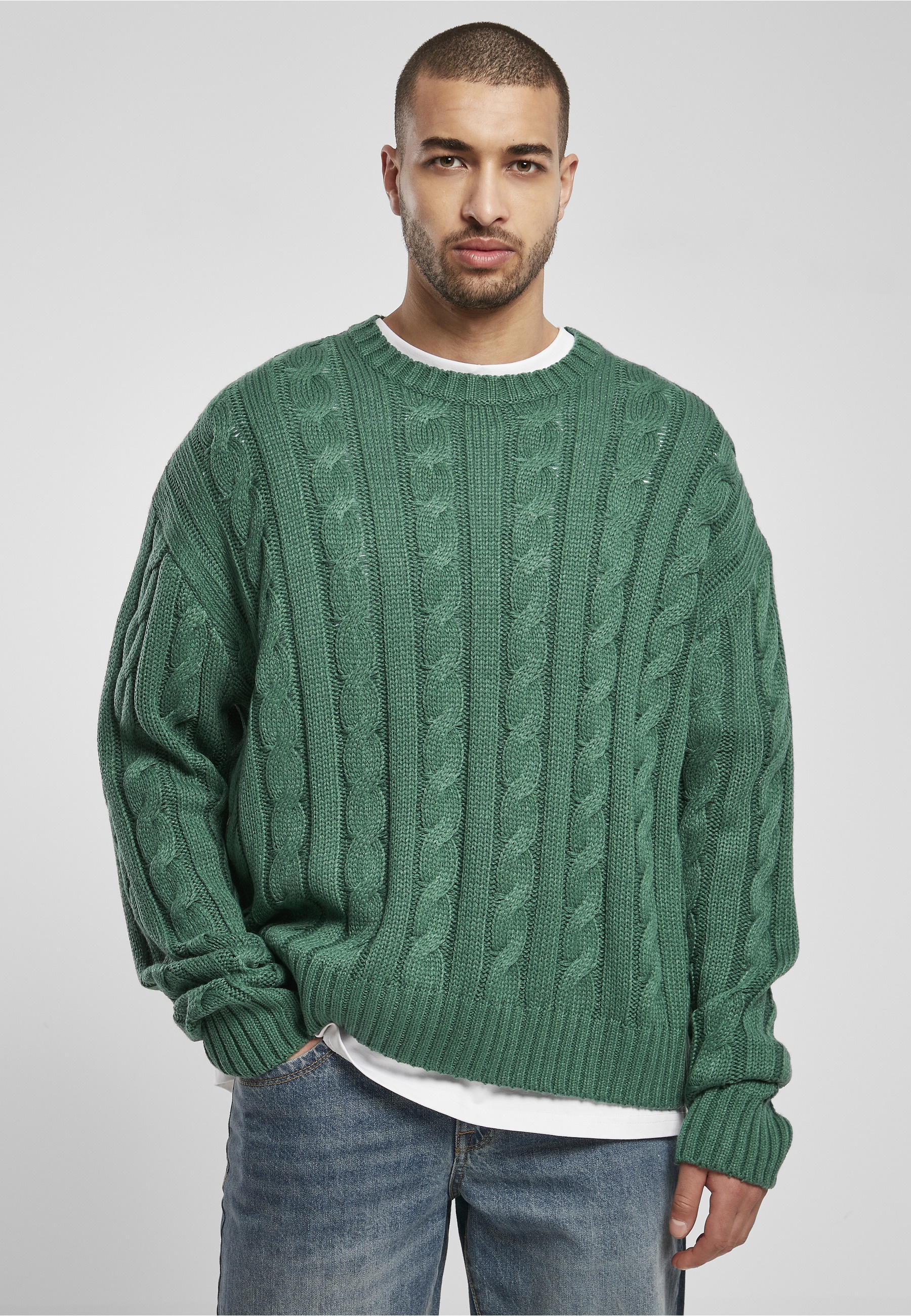 URBAN CLASSICS Fleecepullover »Urban Classics Herren Boxy Sweater«, 1 Stk.
