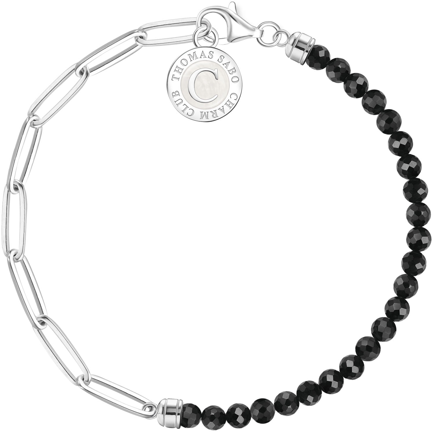 THOMAS SABO Charm-Armband »mit Charmista Coin Silber, A2131-148-11-L19V«, mit Achat