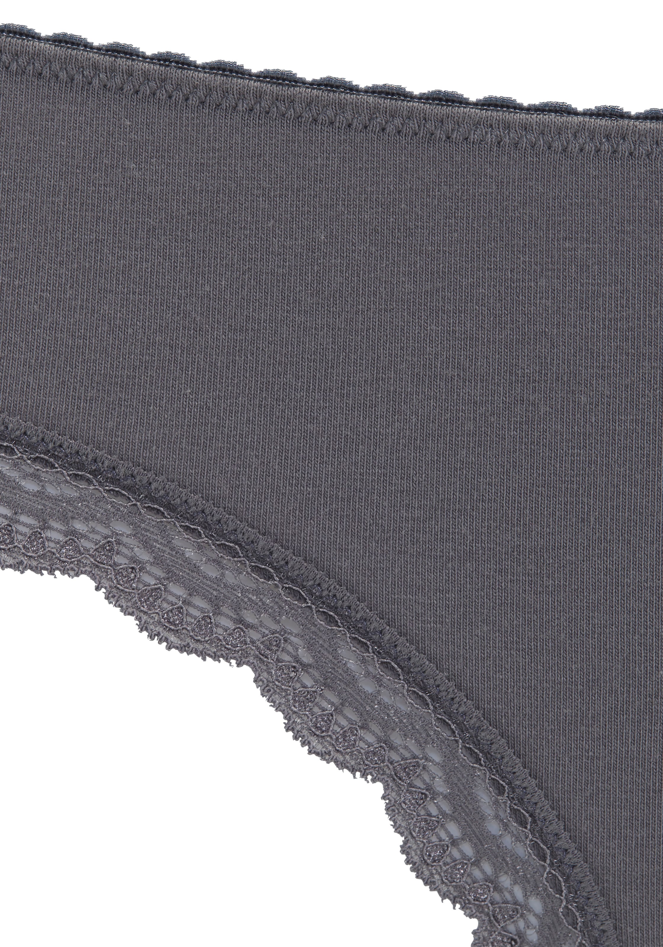 LASCANA Brasilslip 5er-Pack,  aus elastischer Baumwolle mit zarter Spitze, mit Aufbewahrungsbox