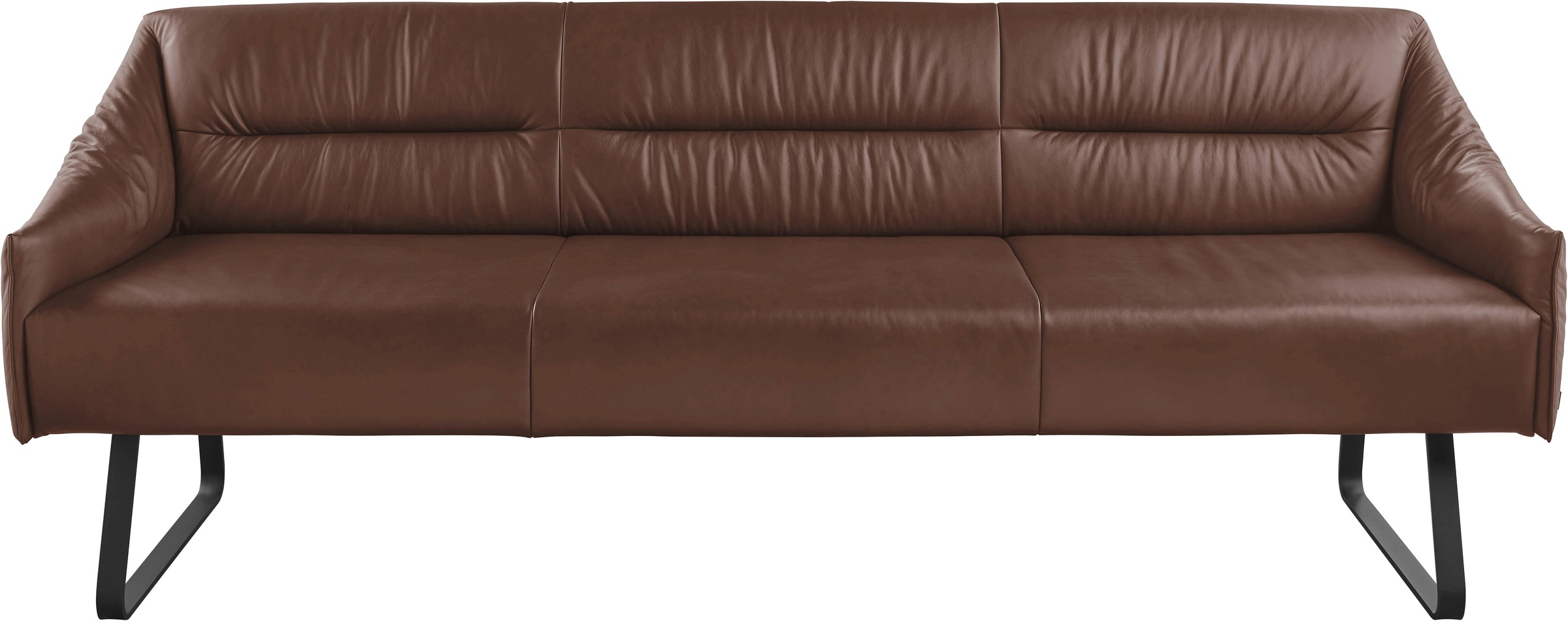 Musterring Essbank »JustB! SP500«, (1 St.), Metallkufe schwarz, verschiedene Farben, Breite 220 oder 250 cm