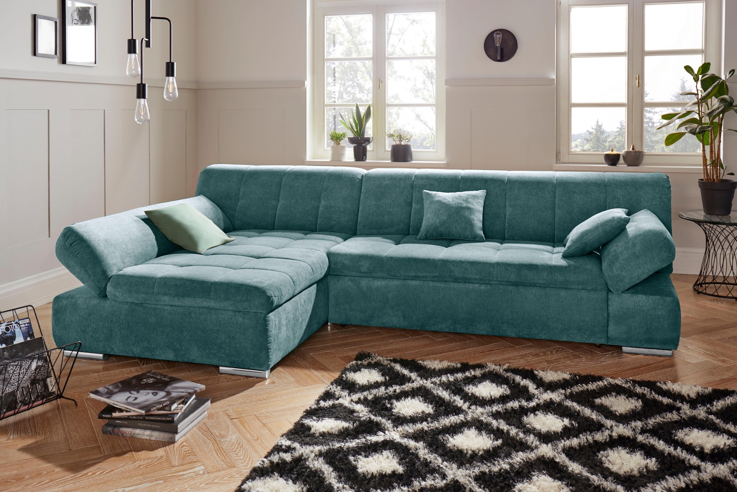 DOMO collection Ecksofa »Mona L-Form«, wahlweise mit Bettfunktion