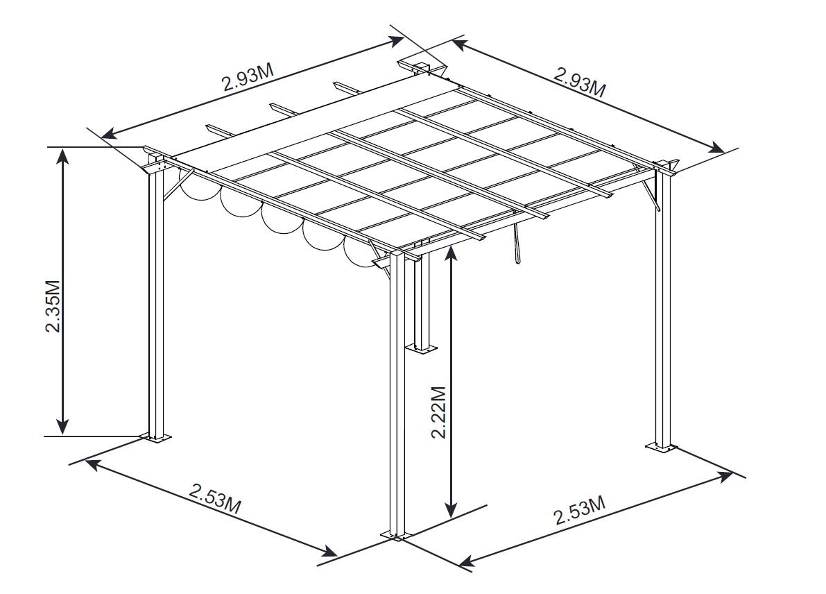 KONIFERA Pavillon »Pergola Tilos« verschiedene Größen/Farben