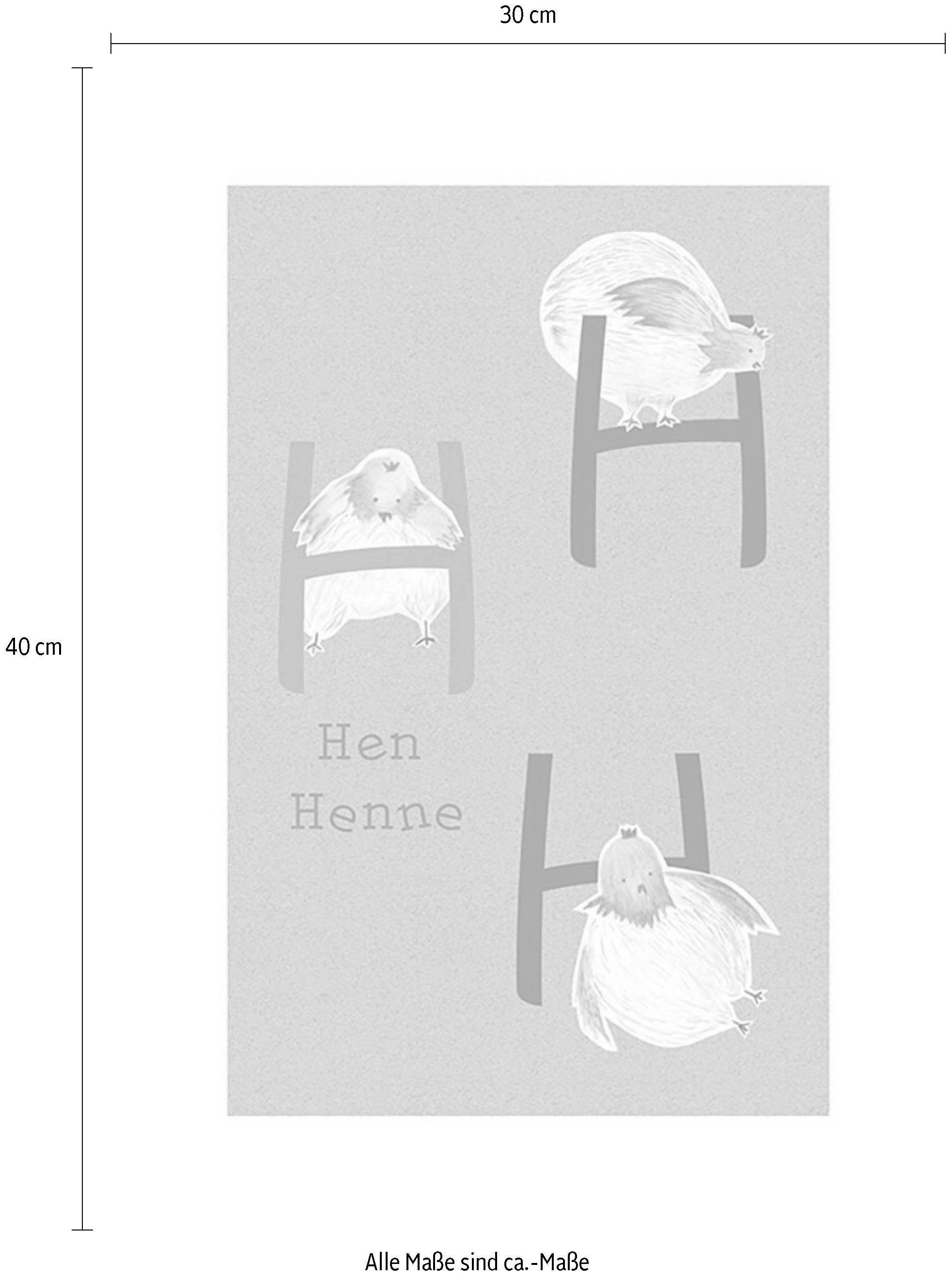 Komar Bild »ABC Animal H« Buchstaben 1 Stk. tlg. Wandbild zur Dekoration - ohne Rahmen