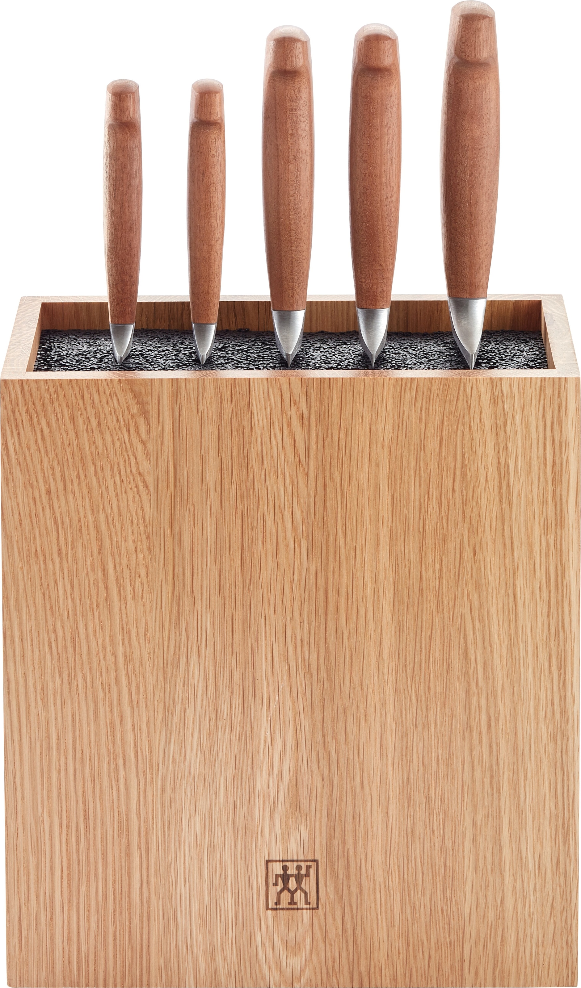 Zwilling Messerblock »**** VIER STERNE Wood« 6 Messer mit Kotibé-Holzgriffe, Messerblock aus Eiche