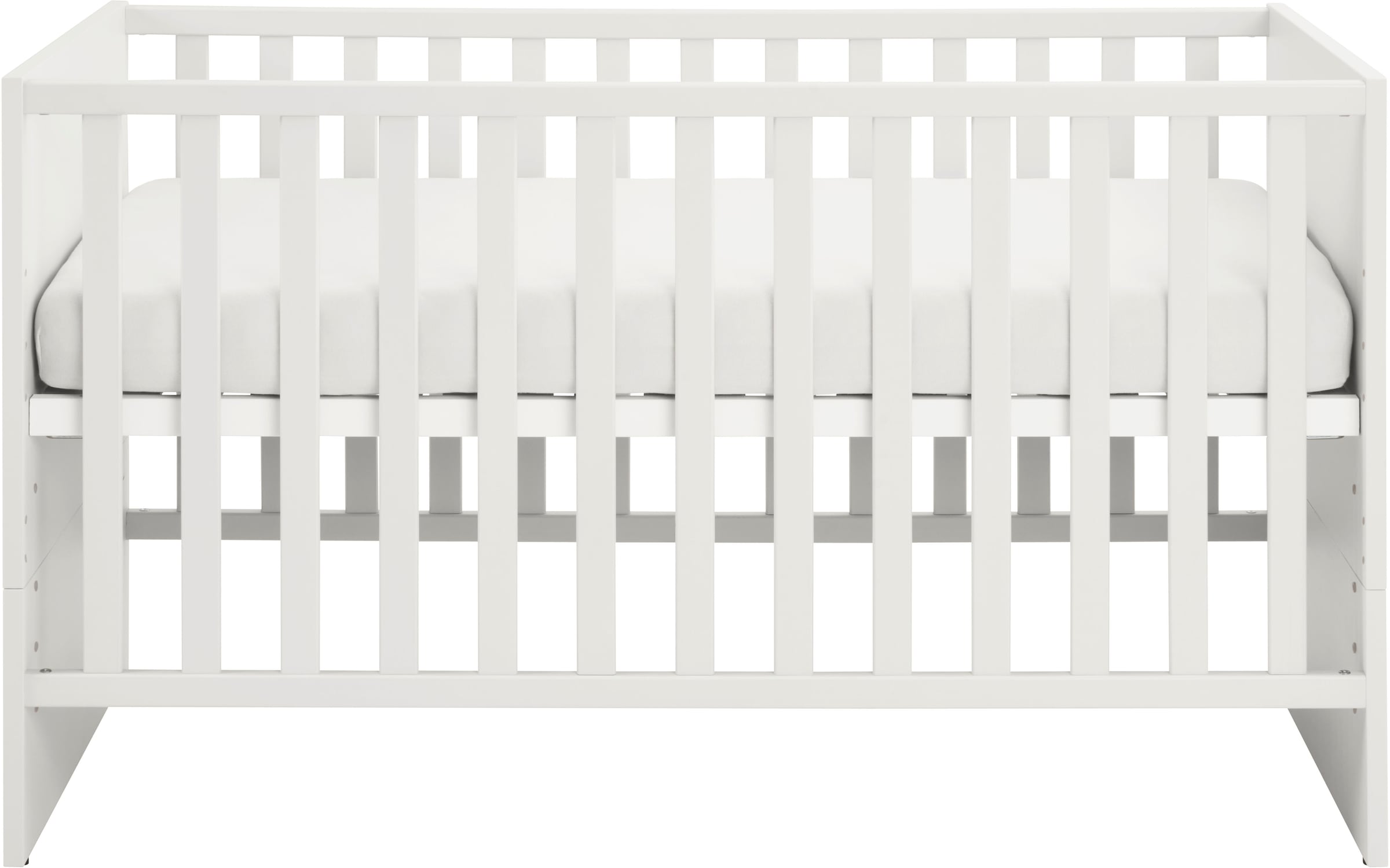 PAIDI Babybett »LITTLE SNU 70x140cm in Beige oder Weiß, umbaubares Kinderbett« Gitterbett 4-fach höhenverstellbar, entnehmbare Sprossen, Juniorbett