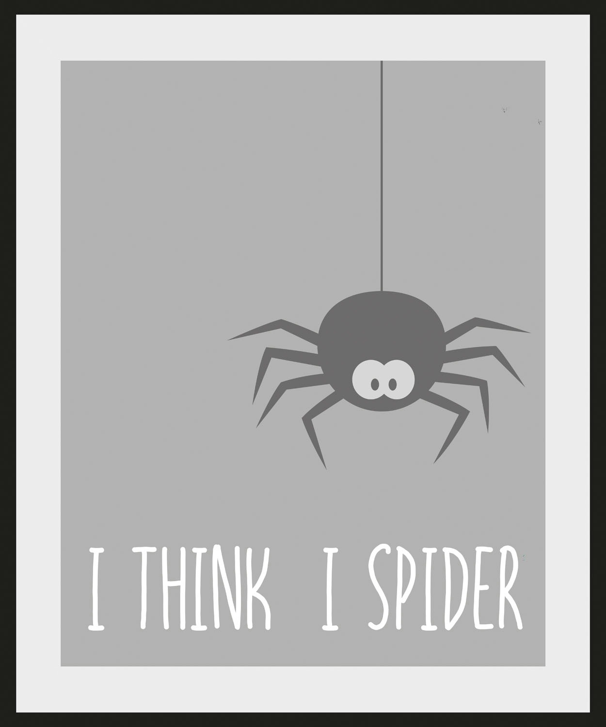 queence Bild »I THINK I SPIDER«, Schriftzug-Humor-Sprüche & Texte-Schwarz-W günstig online kaufen