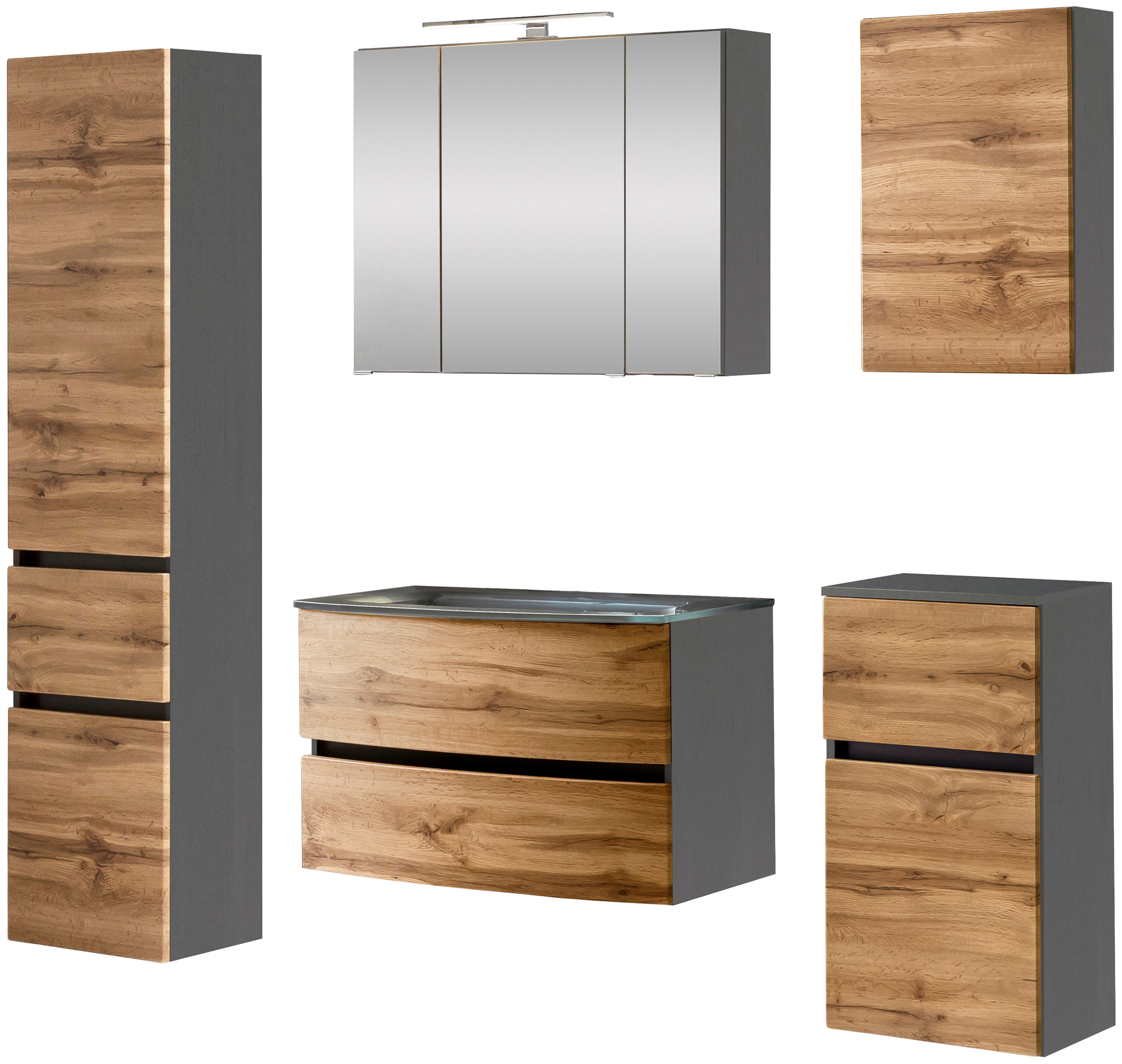 welltime Badezimmer-Set »Kaunas« Set, 5 Stk. tlg. günstig online kaufen