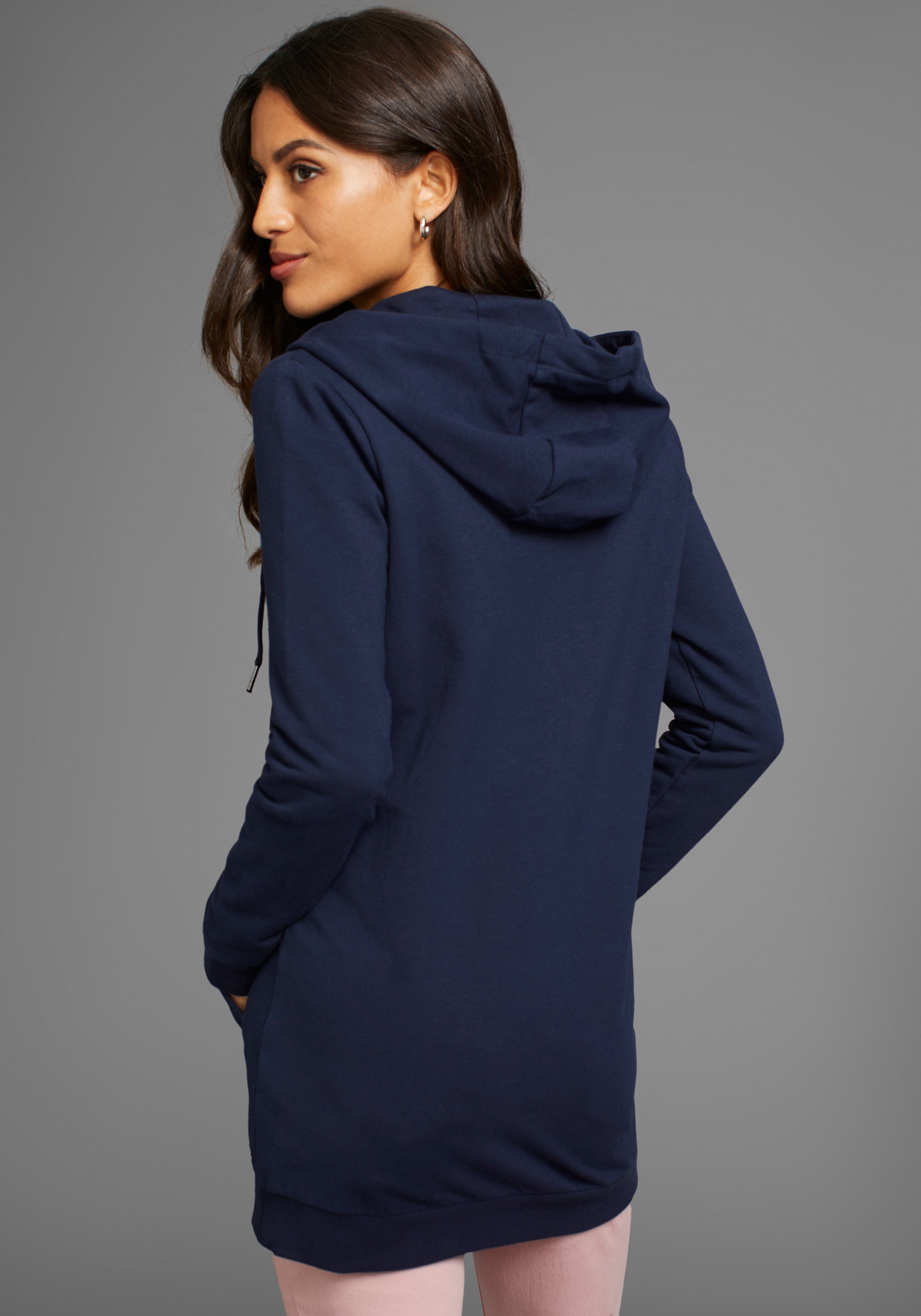Laura Scott Kapuzensweatjacke, lang