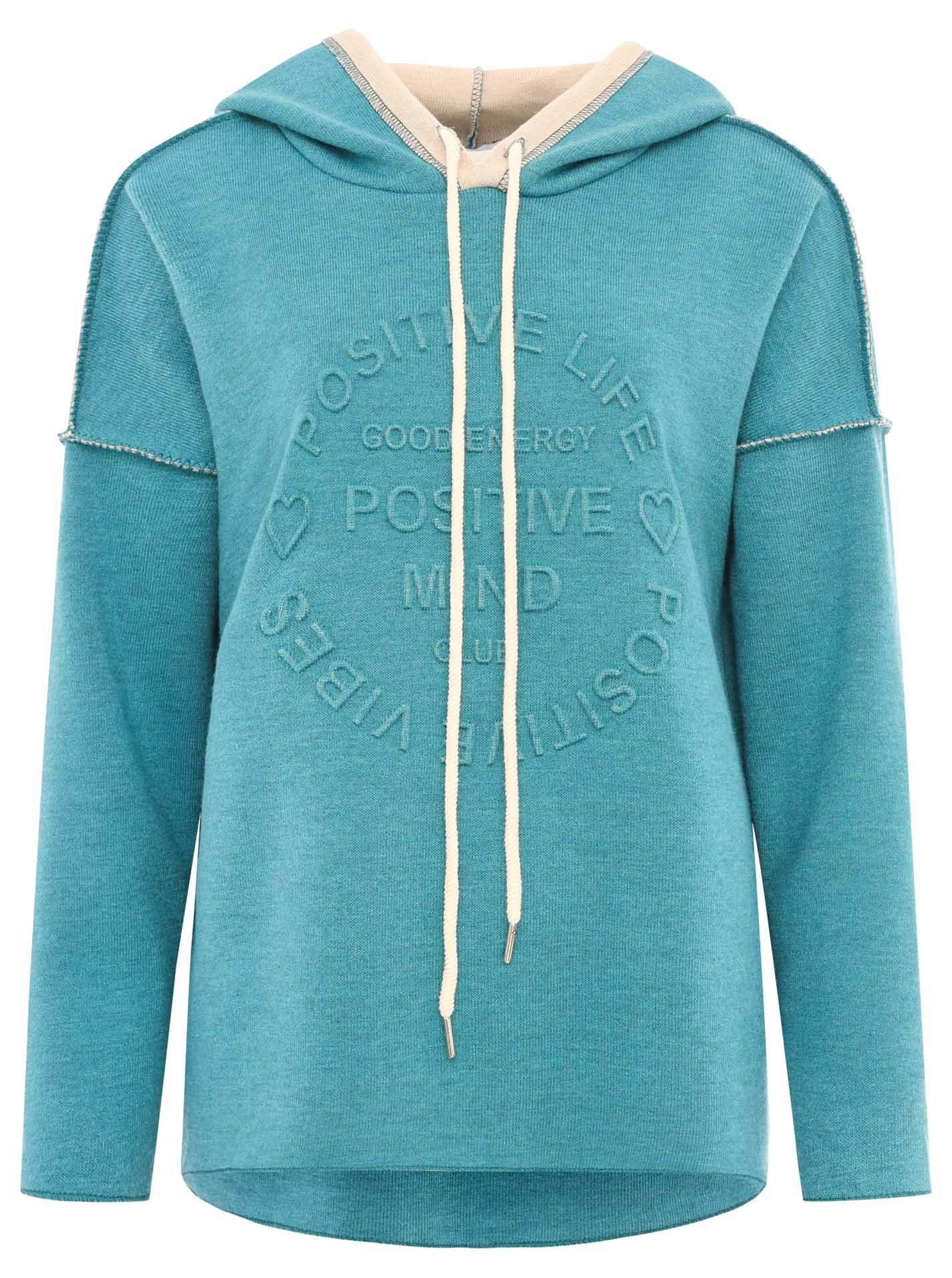 Zwillingsherz Hoodie »"Positive Mind"«, mit Kapuze, 3/4 Arm und Stempeldruck