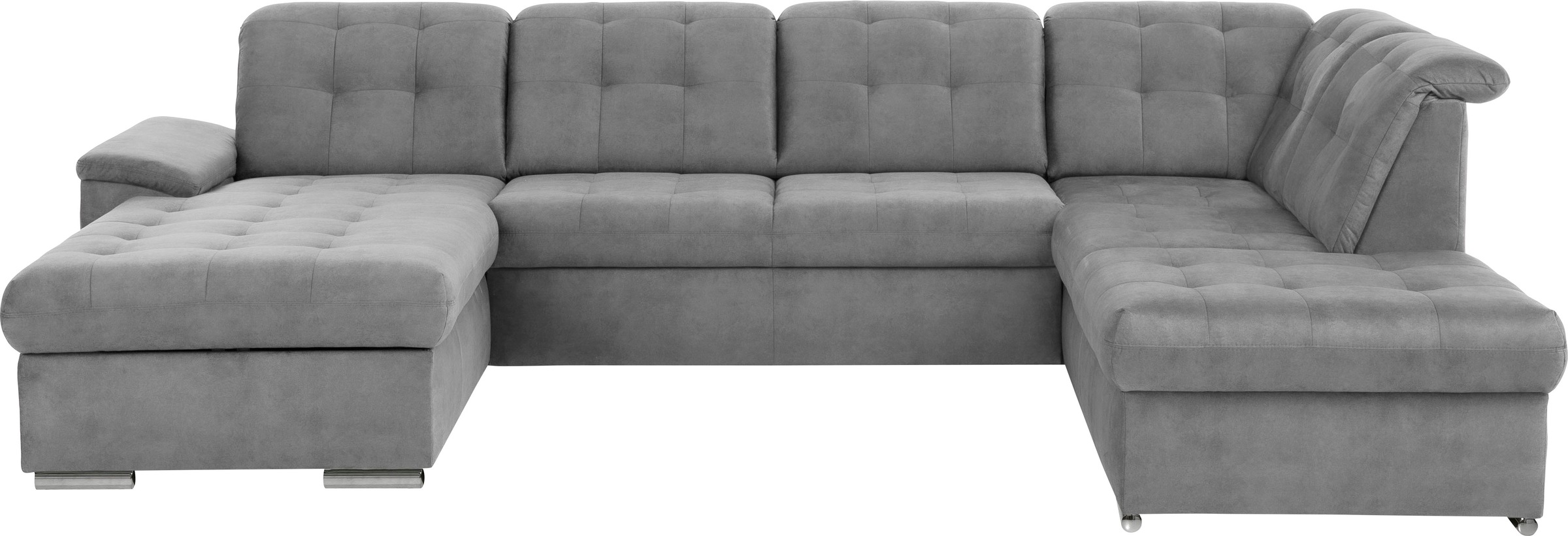exxpo - sofa fashion Wohnlandschaft »Durango, aufwendige Sitz- und Rückenverarbeitung, bequem, U-Form«, inkl. Kopfteilverstellung, wahlweise mit Bettfunktion und Bettkasten