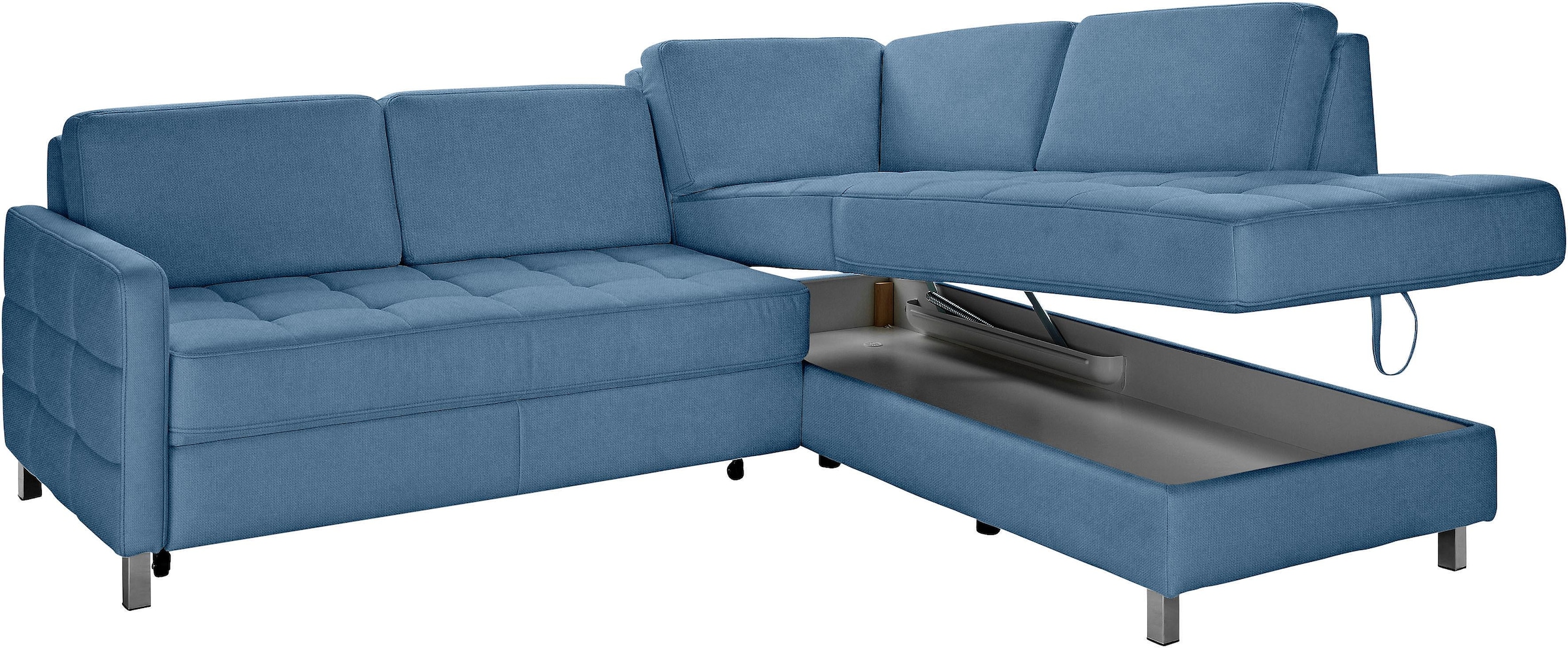 sit&more Ecksofa »Pablo L-Form«, wahlweise mit Bettfunktion und Bettkasten