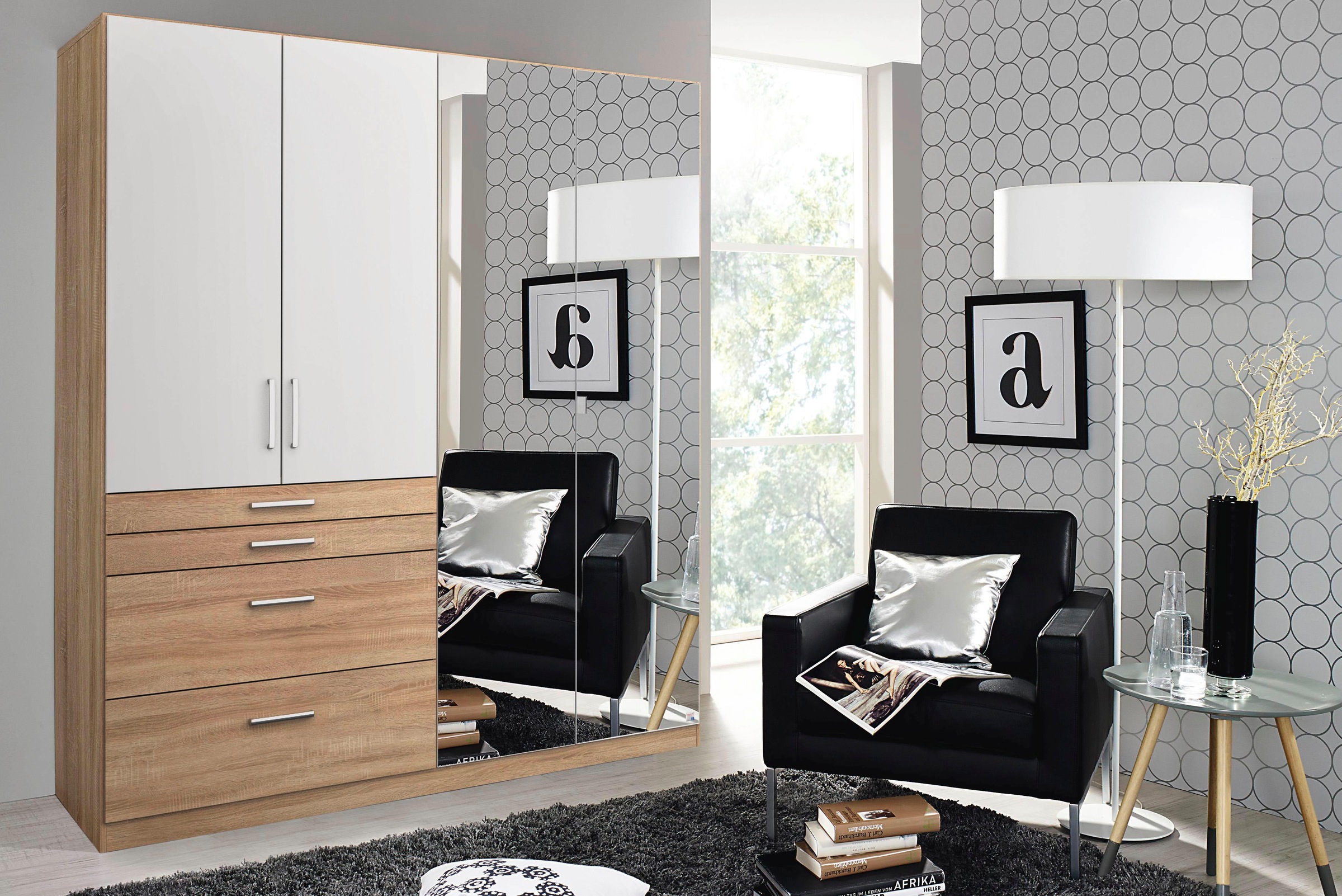 rauch Kleiderschrank »Harburg Bestseller im Schlafzimmer«, Schlafzimmerschrank Schrank Garderobe mit Spiegel