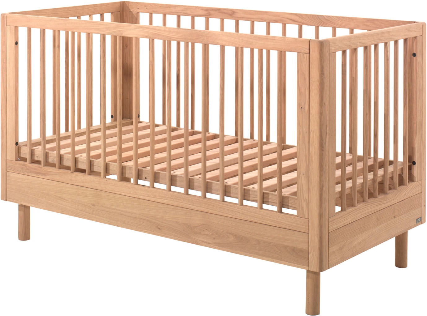 Home affaire Babybett »hochwertig, stabil gebaut, Made in Europe, Oberfläche geölt lt. EN71-3«, 70/140 cm, mit Schlupfsprossen und Lattenrost, höhenverstellbar