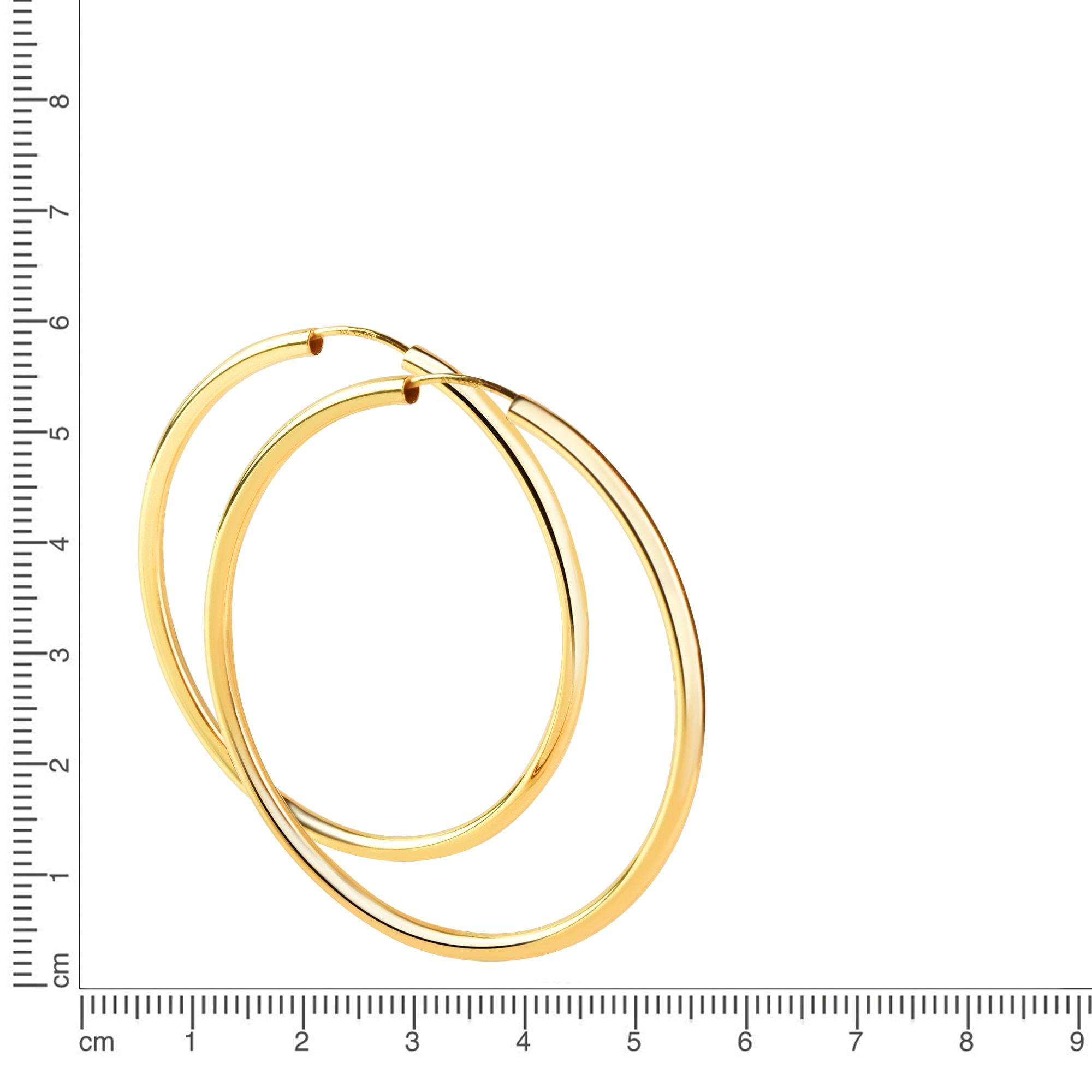 Vivance Paar Creolen »925/- Sterling Silber vergoldet 50mm«