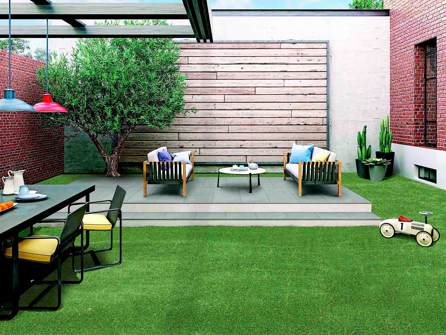 KONIFERA Kunstrasen »Rasenteppich MERAN«, rechteckig, realistische Optik, mit Drainagefunktion, ideal für Balkon & Terrasse