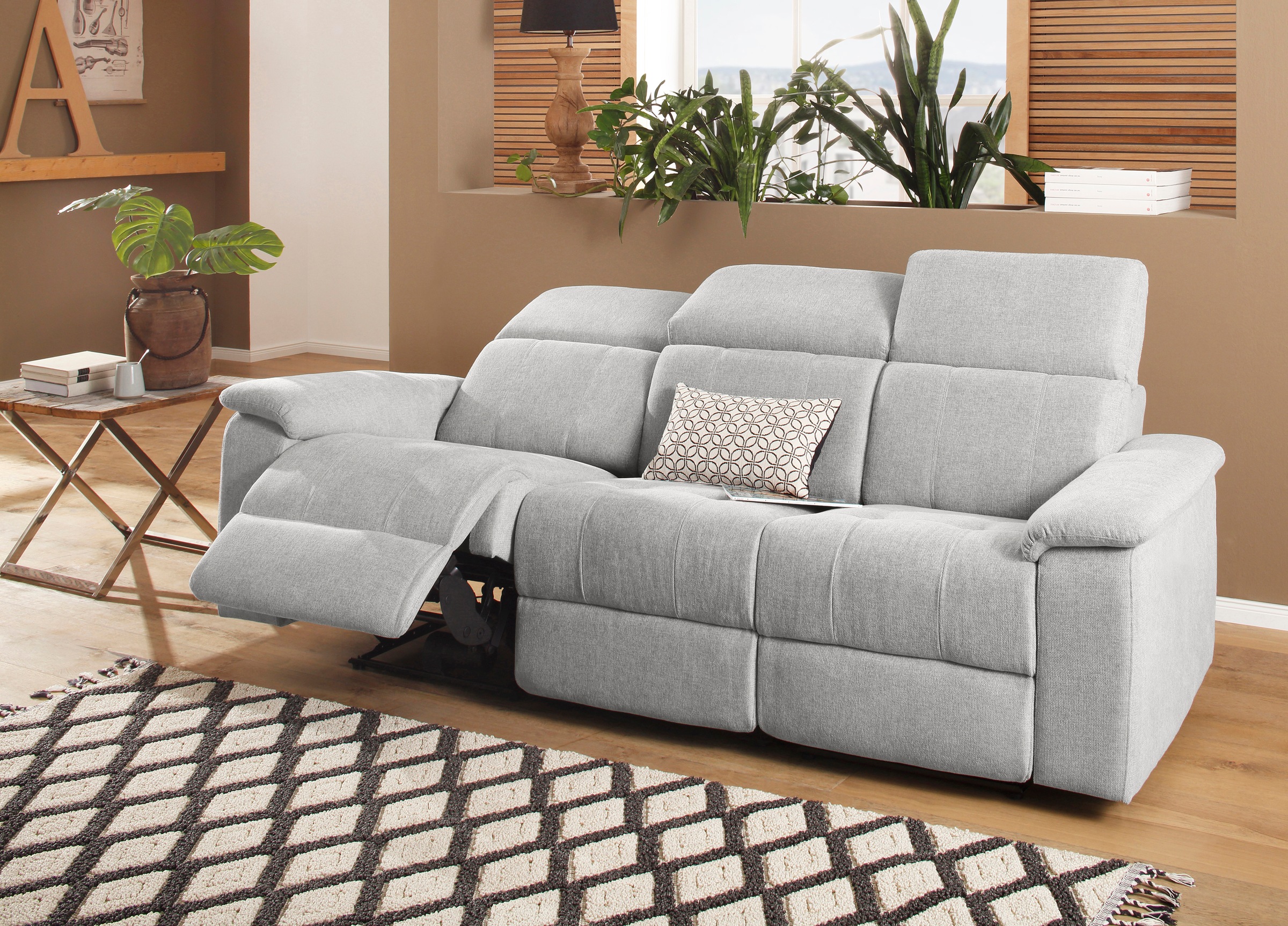 Home affaire 3-Sitzer "Binado" mit manueller oder elektrischer Relaxfunktio günstig online kaufen