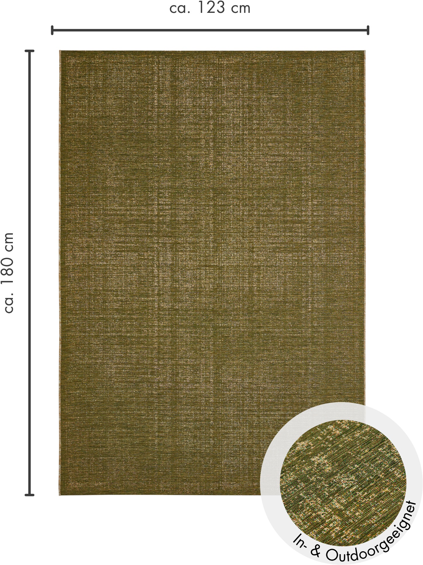 LUXOR living Teppich »Patio«, rechteckig, 3 mm Höhe, In- und Outdoor geeignet; Balkon; Terrasse; Kurzflor; Wohnzimmer