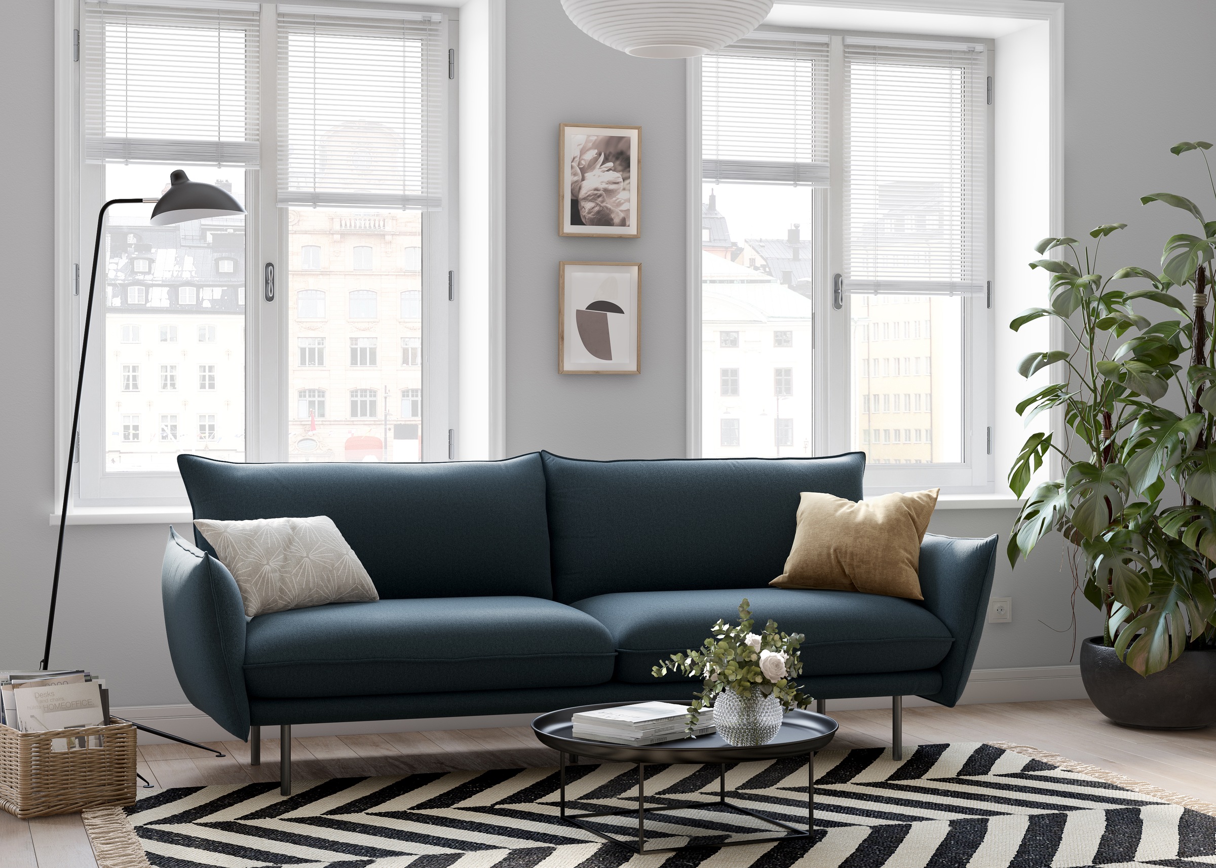 andas 3-Sitzer »Stine«, Besonderes Design durch Kissenoptik und Keder, by Morten Georgsen