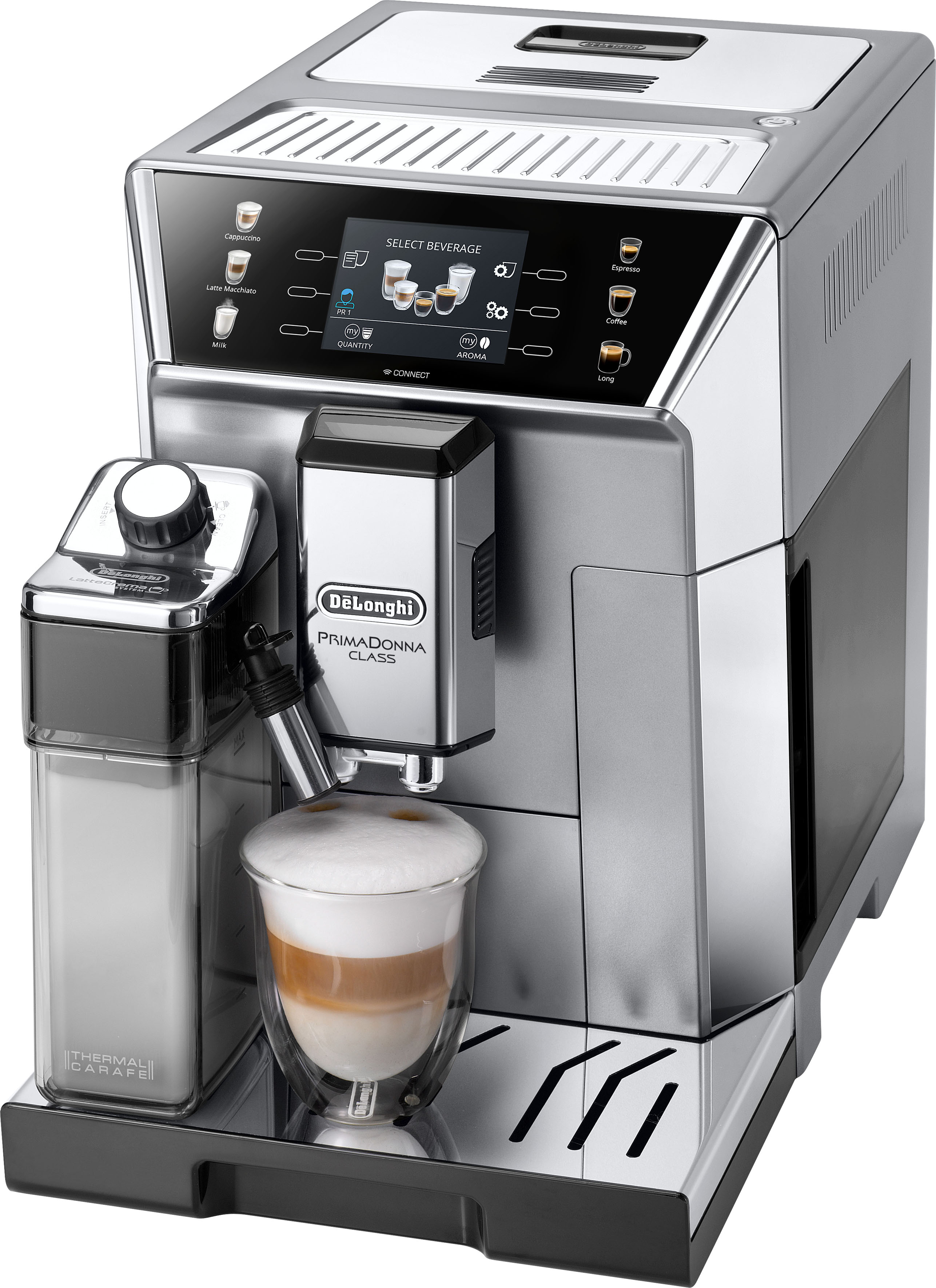 De'Longhi Kaffeevollautomat »PrimaDonna Class ECAM 550.85.MS, silber«