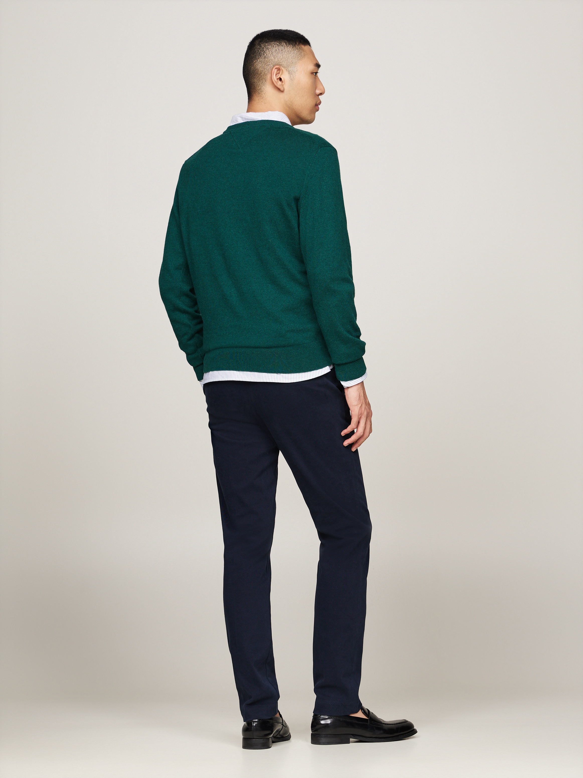 Tommy Hilfiger V-Ausschnitt-Pullover »PIMA ORG CTN CASHMERE V NECK«