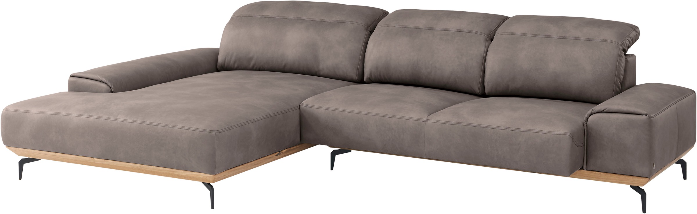 Musterring Wohnlandschaft »MR 2490«, Fuß Schwarz, Sitzhöhe 46cm, wahlweise mit Funktionen, Maße 342x207 cm