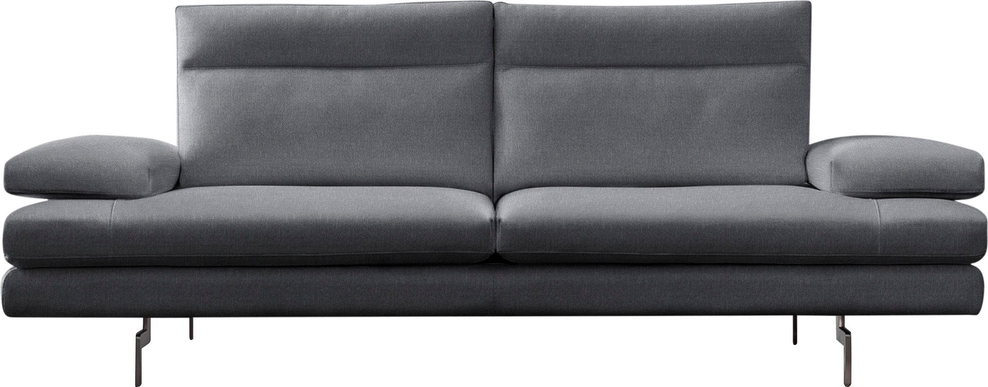 CALIA ITALIA 3,5-Sitzer »Toby Wing, 228 cm breit, Designsofa mit erstklassigem Sitzkomfort« inklusive Sitztiefenverstellung, Füße in Chrom glänzend