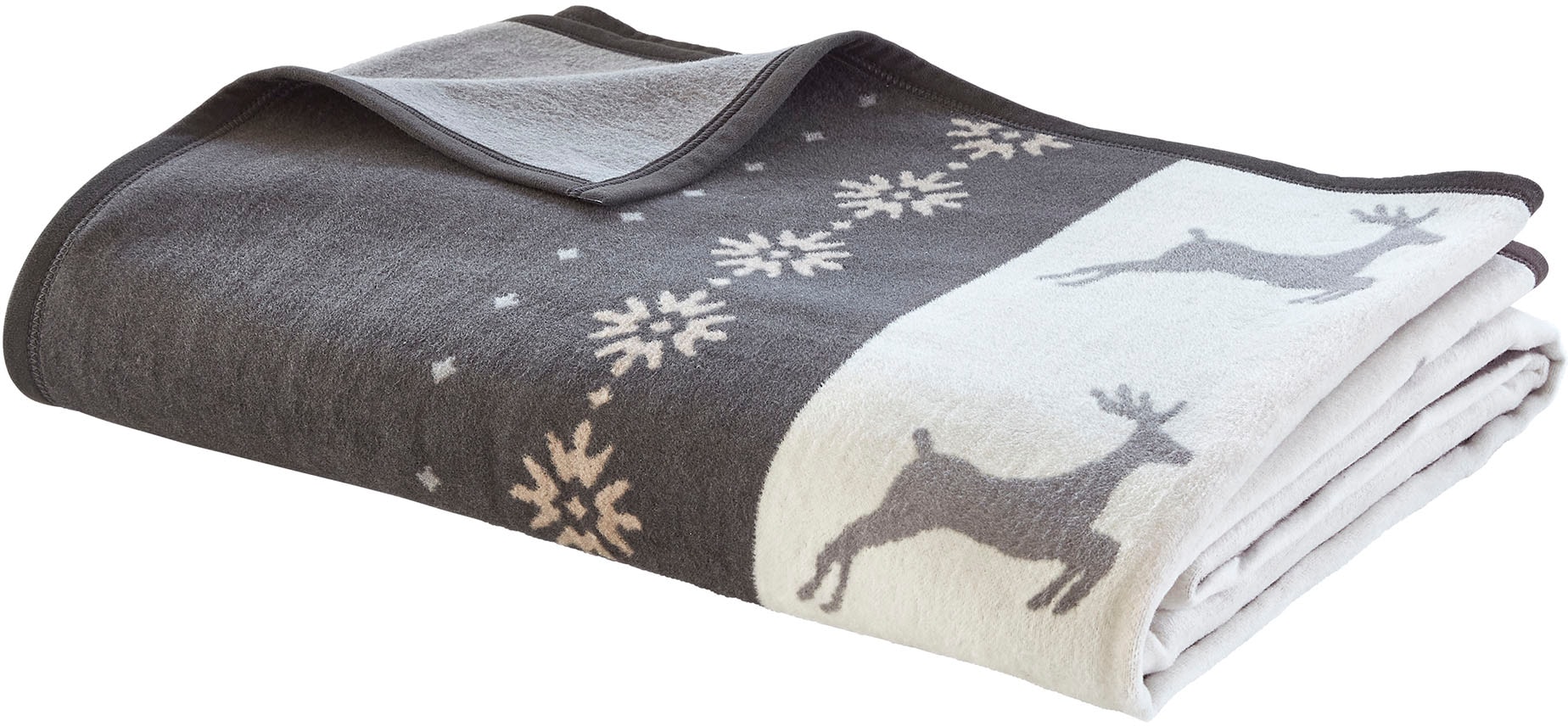 IBENA Bettüberwurf »Jacquard Bettüberwurf Lugano« im winterlichen Design