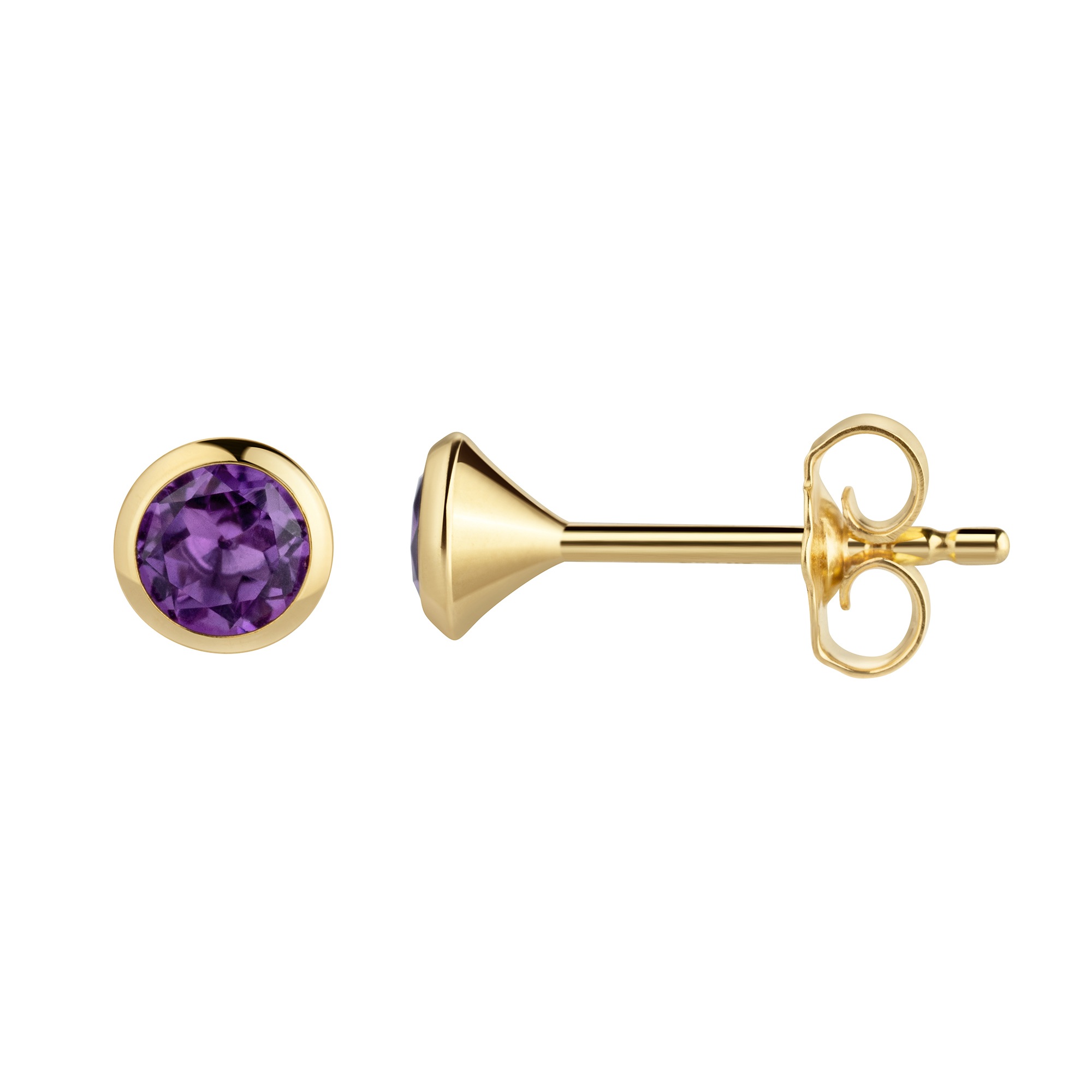 Vivance Paar Ohrstecker »585/- Gelbgold Amethyst«