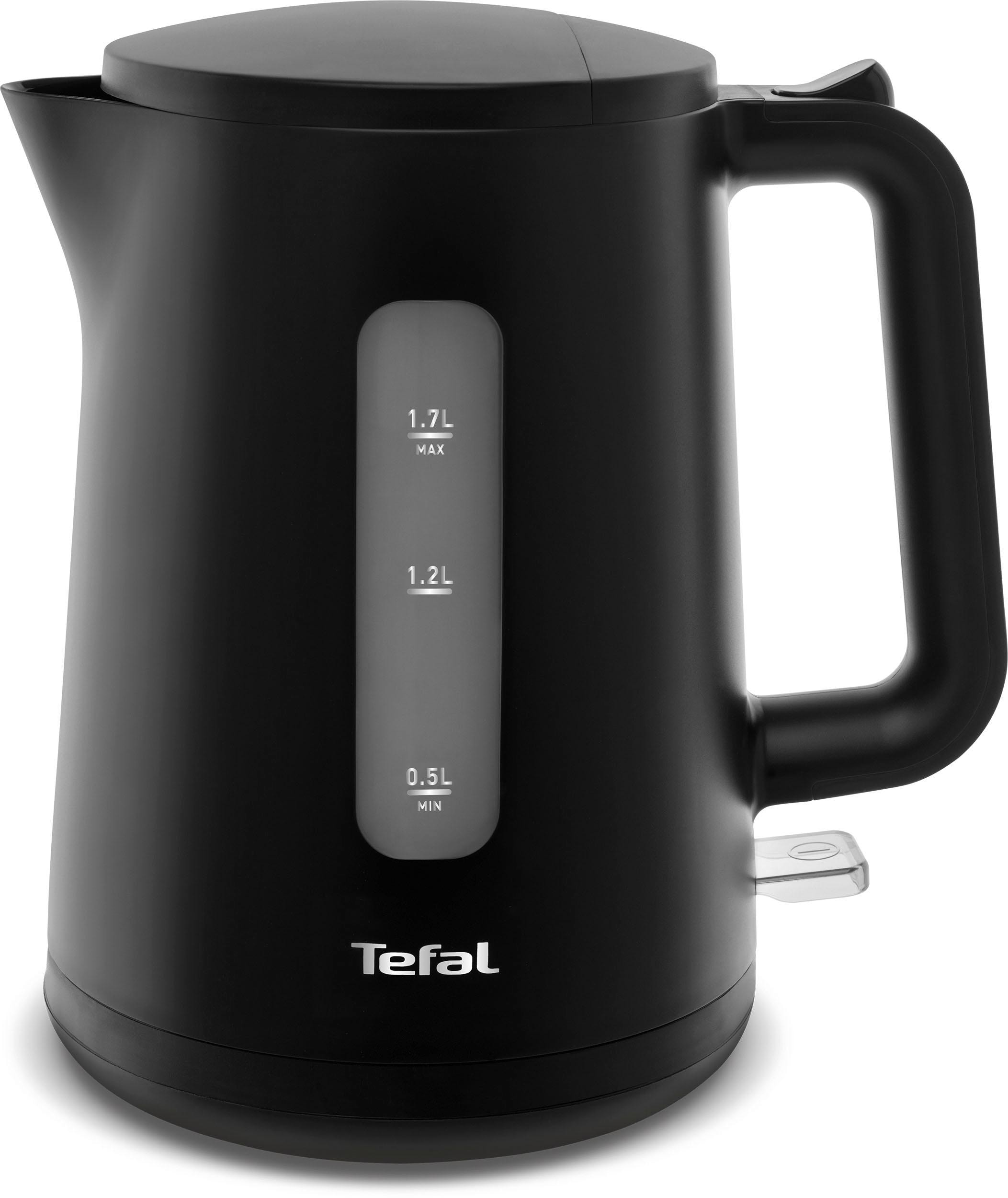 Tefal Wasserkocher »KO2008 Principio Select«, 1,7 l, 2400 W, Automatischer Ein-/Ausschalter, Antikalk-Filter, schwarz Matt