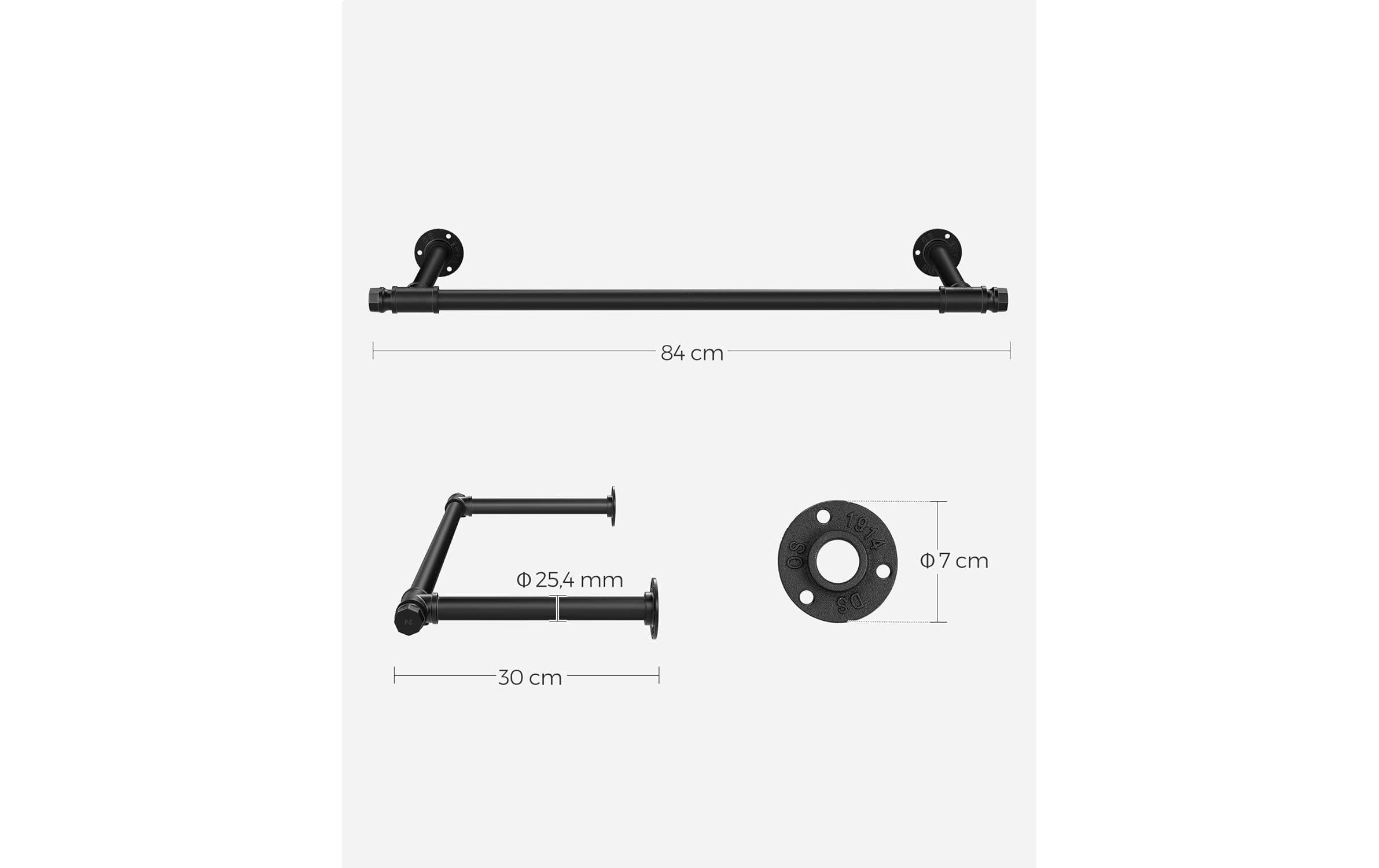 SONGMICS Wandgarderobe »2 Stück 84 cm x 7 cm« 2 Stk. tlg.