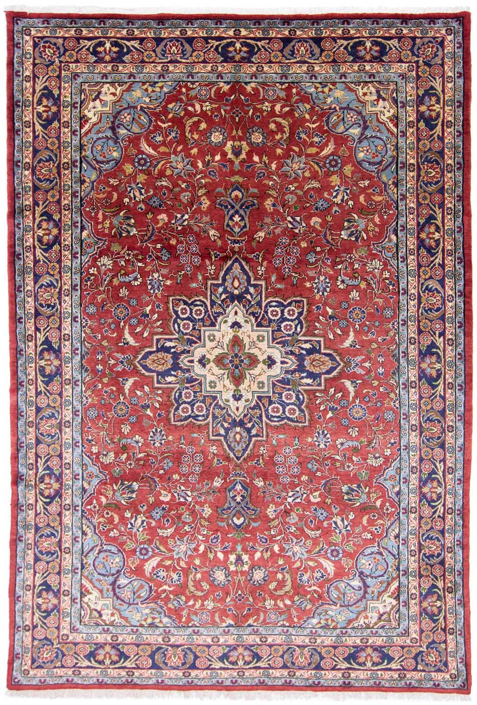 morgenland Wollteppich »Mehraban Medaillon Rosso 302 x 205 cm«, rechteckig, günstig online kaufen