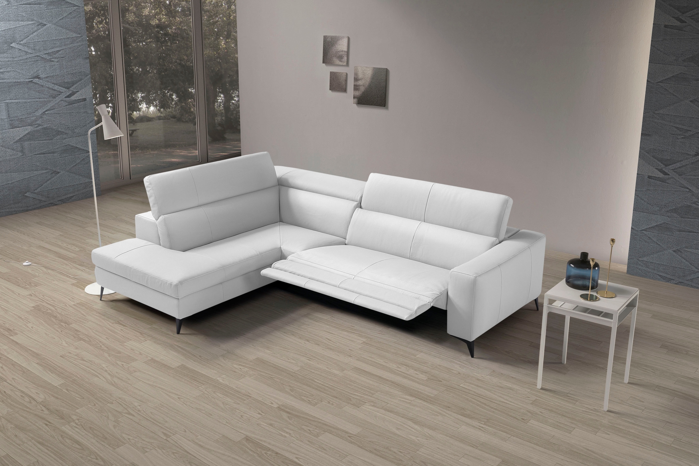 Egoitaliano Ecksofa "Edith, Designsofa mit hohem Sitzkomfort, L-Form", inkl günstig online kaufen