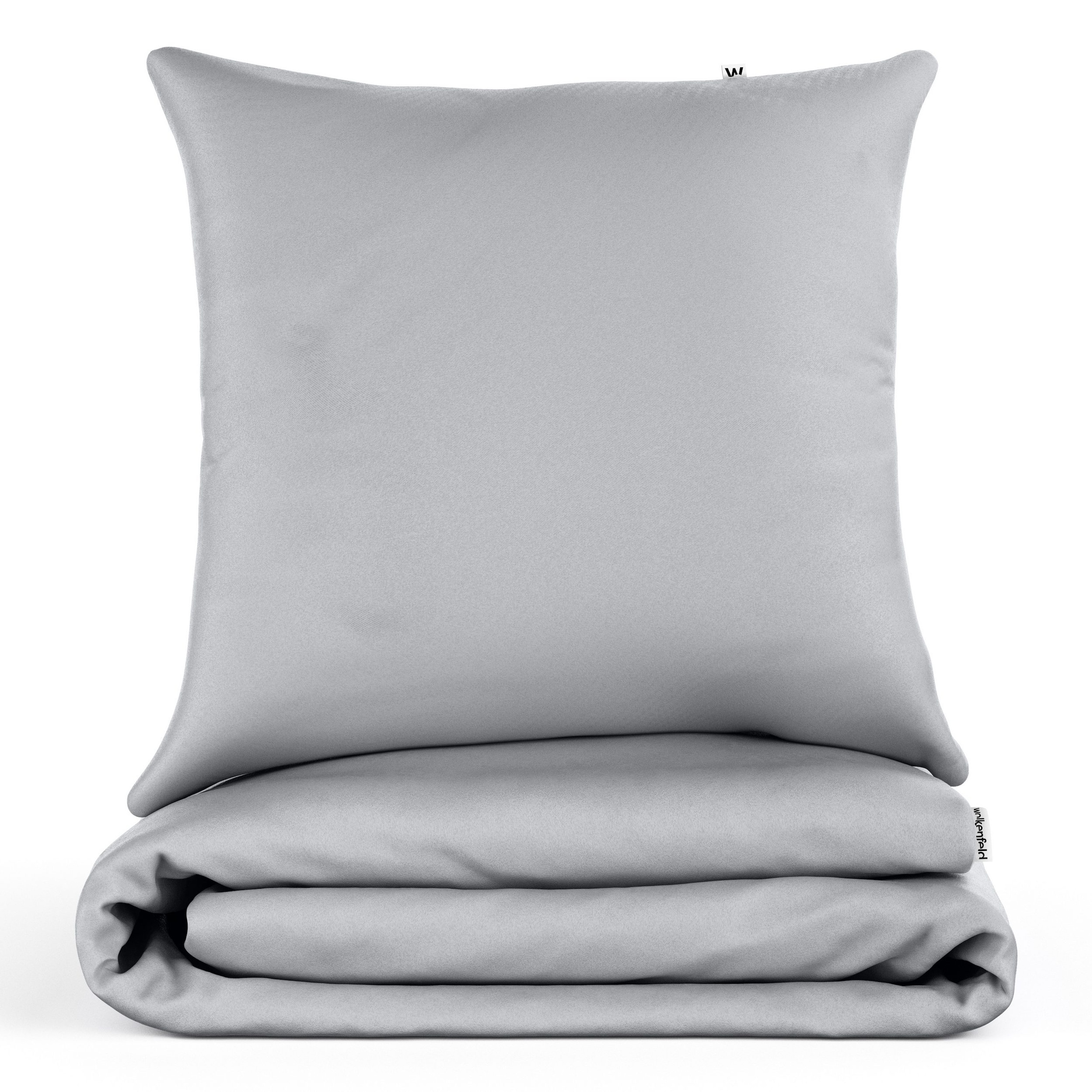 Wolkenfeld Bettwäsche »Wolkenfeld Sommer Bettwäsche Mako-Satin Baumwolle« 2 Stk. tlg. 135x200 cm, 155x220 & Übergrößen I inkl. Kissenbezüge 80x80