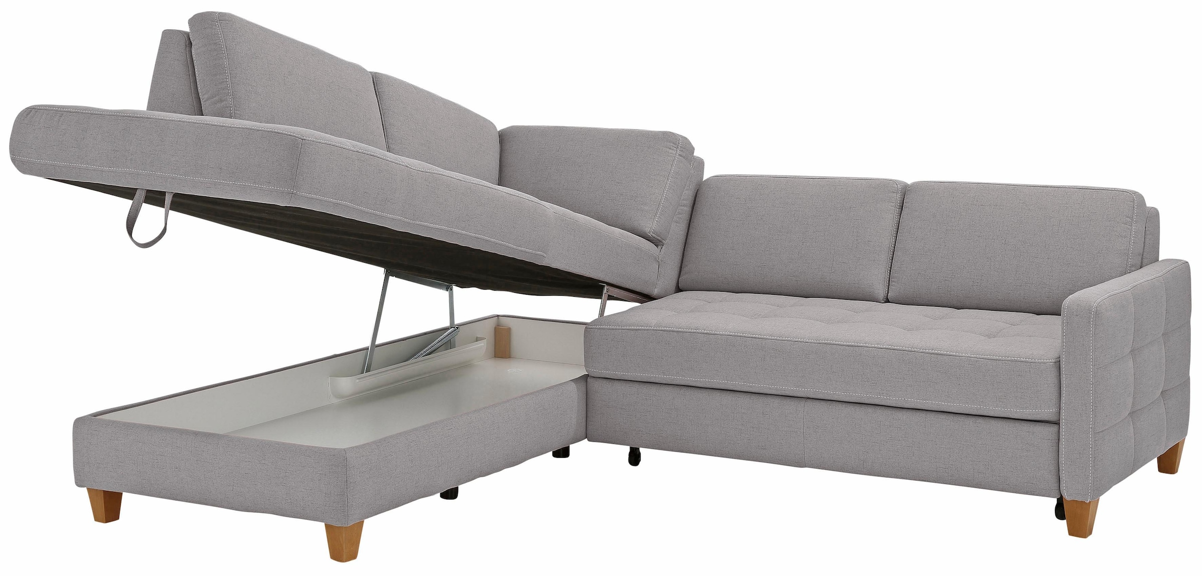 Home affaire Ecksofa »Earl L-Form«, wahlweise auch mit Bettfunktion oder Bettfunktion mit Bettkasten