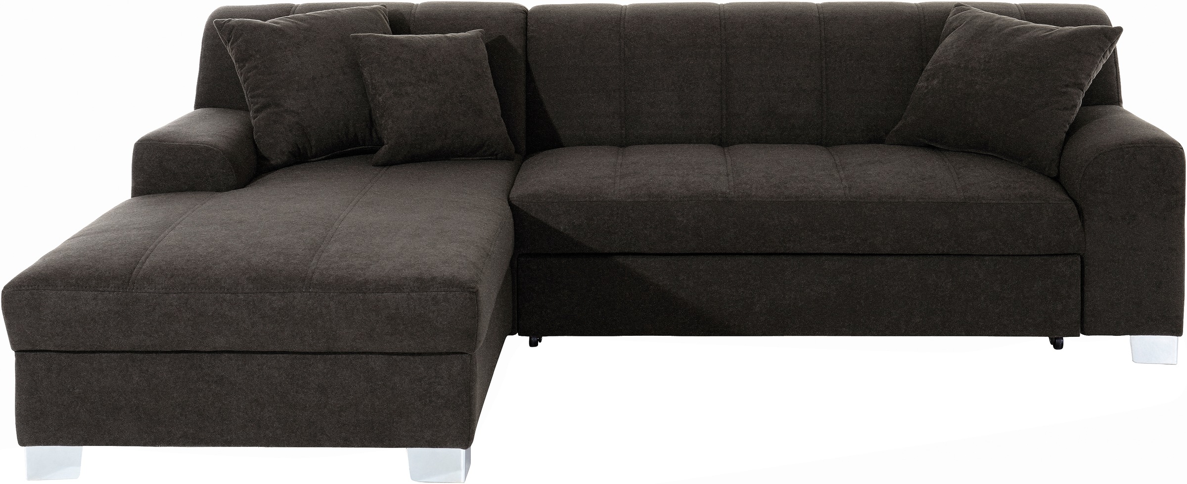 DOMO collection Ecksofa »Turah incl. Zierkissen, moderne Steppung, auch in günstig online kaufen